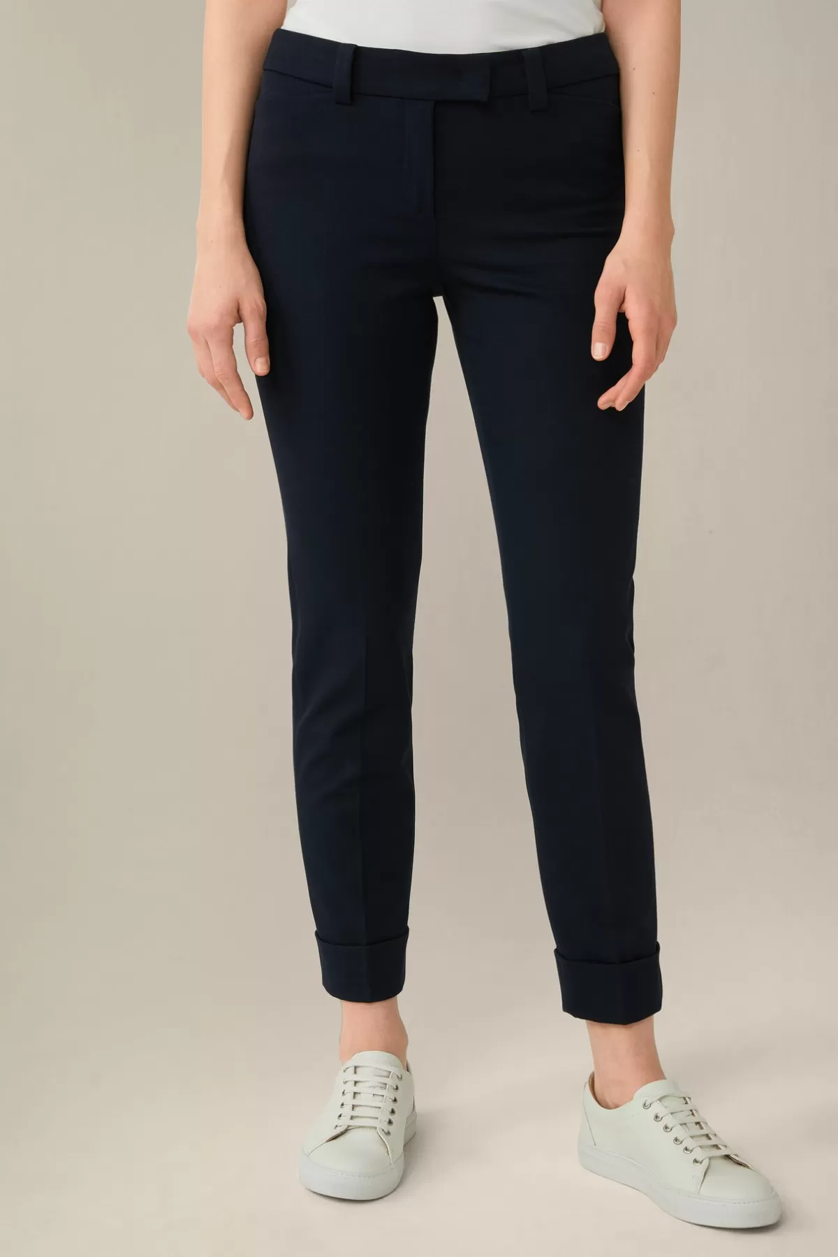 Flash Sale Baumwoll-Bi-Stretch-Chino Mit Umschlag In Damen Hosen & Jeans