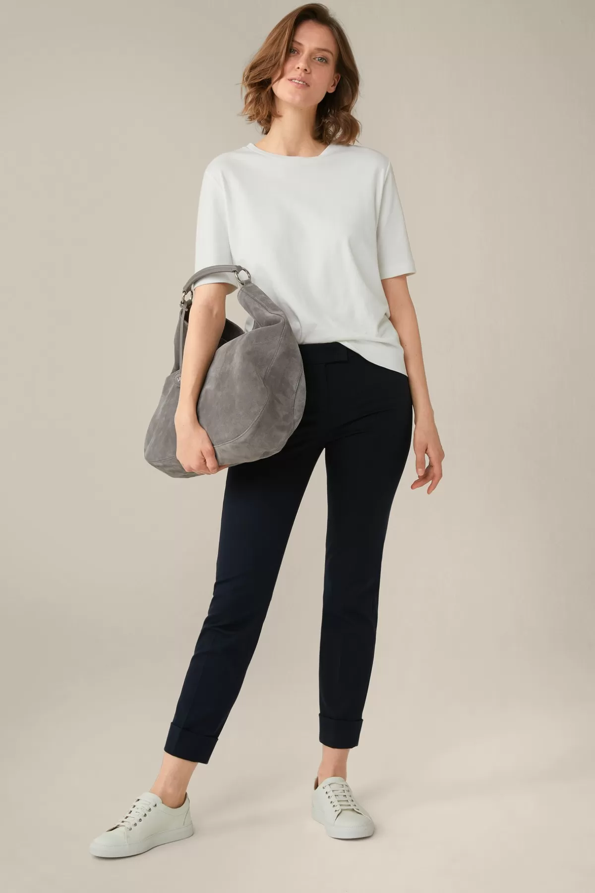 Flash Sale Baumwoll-Bi-Stretch-Chino Mit Umschlag In Damen Hosen & Jeans