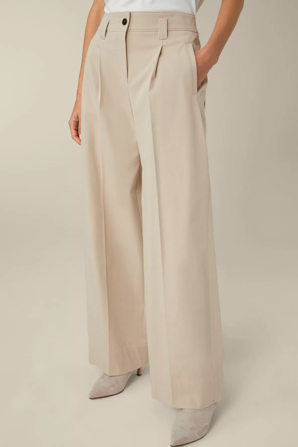 Best Sale Baumwoll-Gabardine-Marlene-Hose In Damen Hosen & Jeans