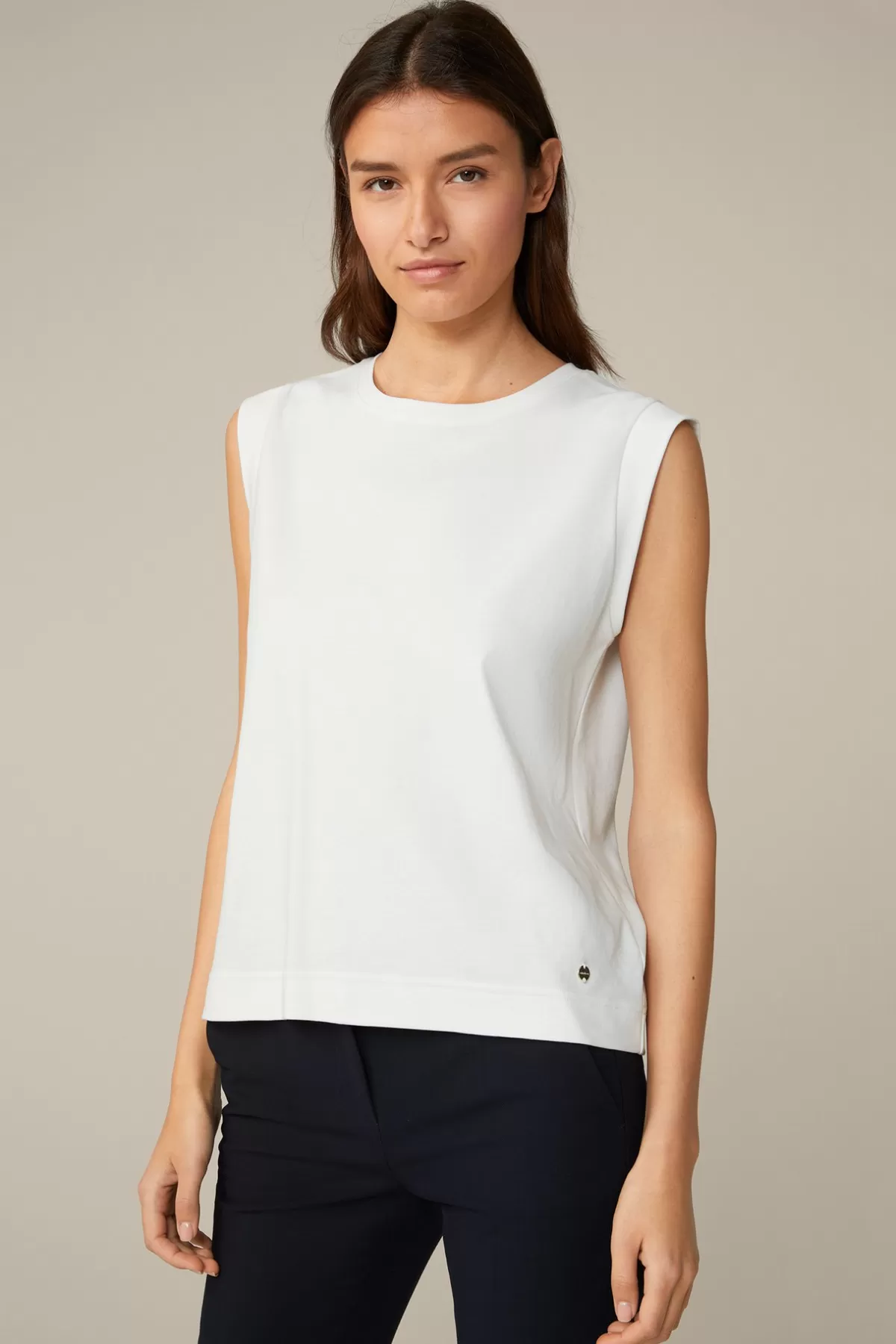 Discount Baumwoll-Interlock-Shirt Ohne Arm In Damen T-Shirts & Sweats