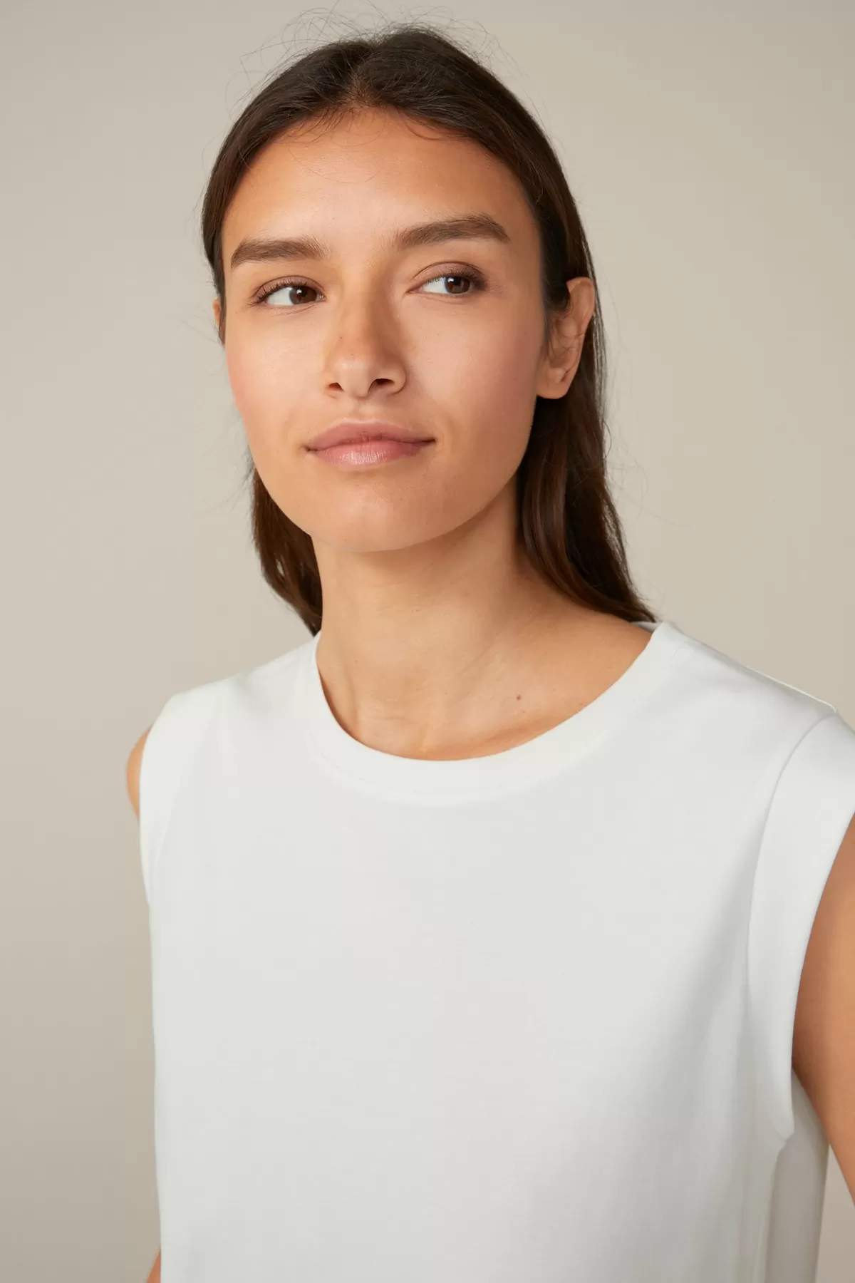 Discount Baumwoll-Interlock-Shirt Ohne Arm In Damen T-Shirts & Sweats