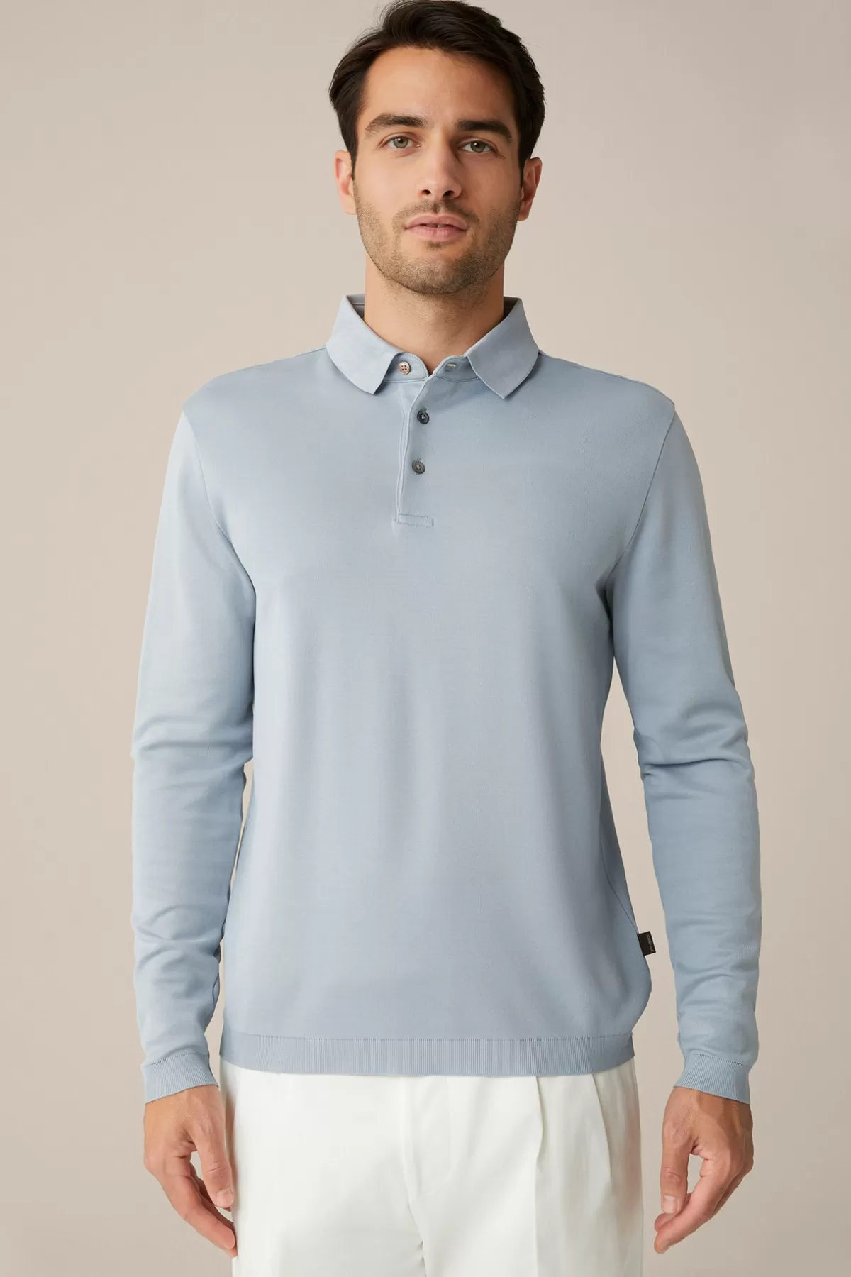Store Baumwoll-Langarm-Poloshirt Frido In Herren T-Shirts & Sweats