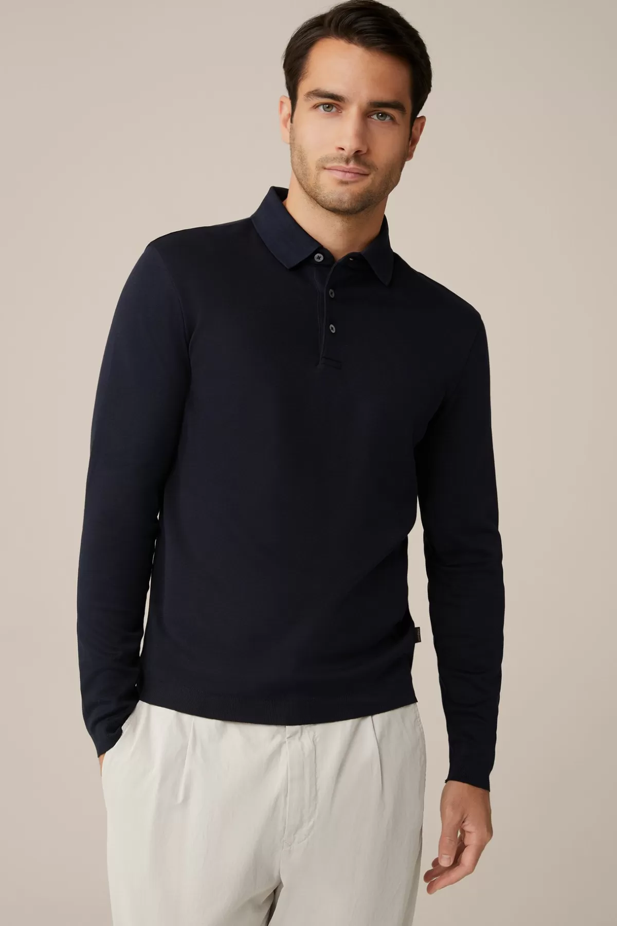 Outlet Baumwoll-Langarm-Poloshirt Frido In Herren T-Shirts & Sweats
