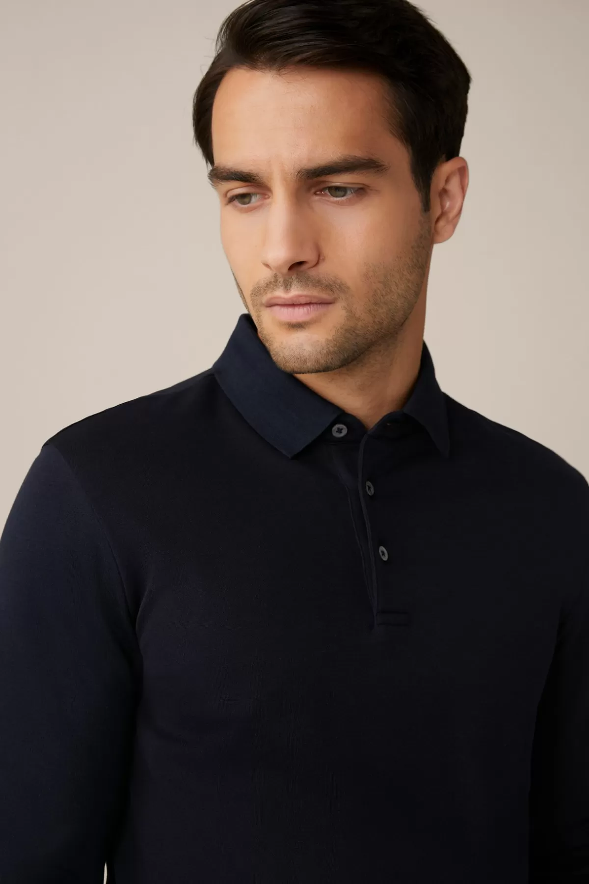 Outlet Baumwoll-Langarm-Poloshirt Frido In Herren T-Shirts & Sweats