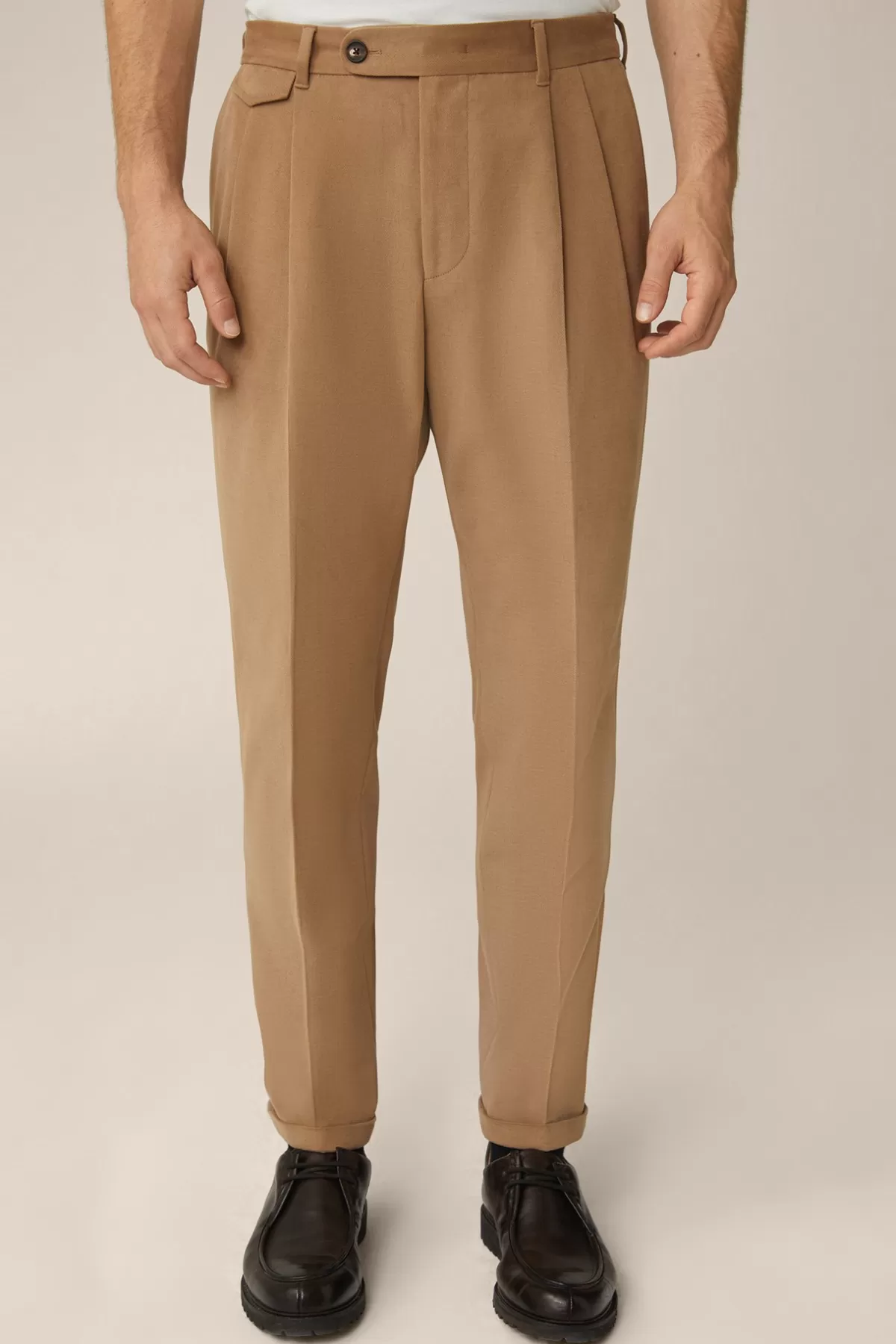 New Baumwollmix-Hose Serpo In Camel-Braun Herren Hosen & Jeans