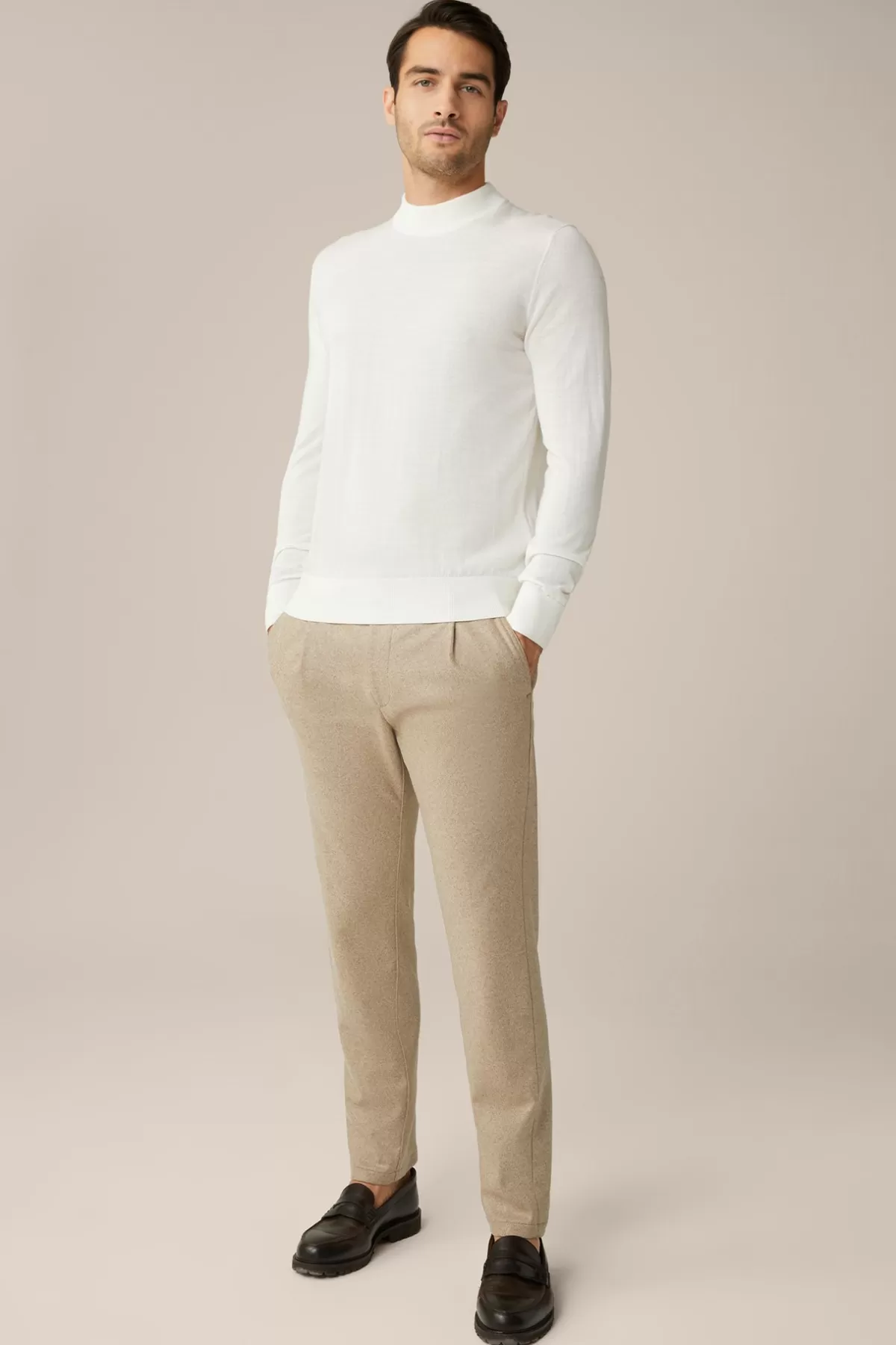 Sale Cashmere-Baukasten-Hose Floro Mit Bundfalte In Herren Hosen & Jeans