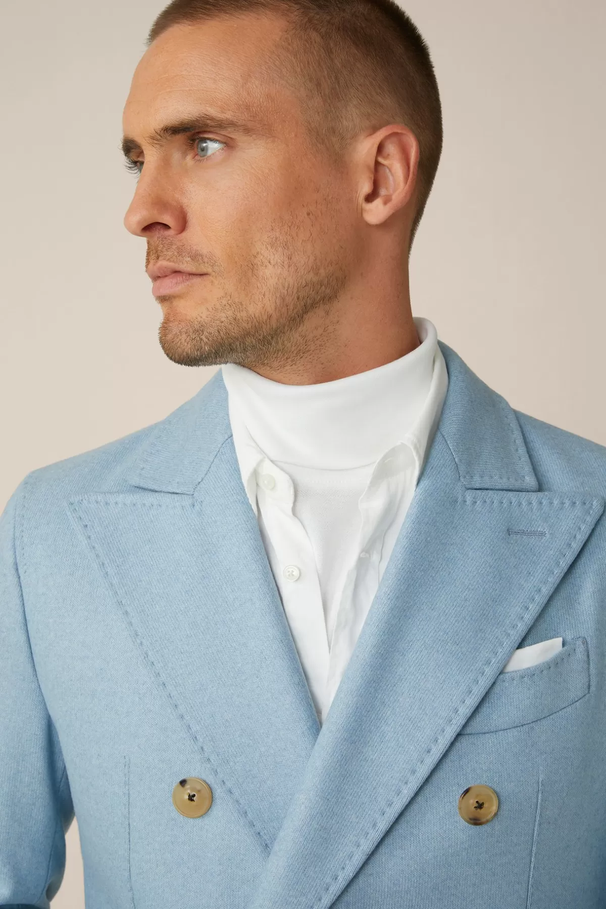 Outlet Cashmere-Doppelreiher-Mantel Cantro Mit Reverskragen In Herren 100% Cashmere