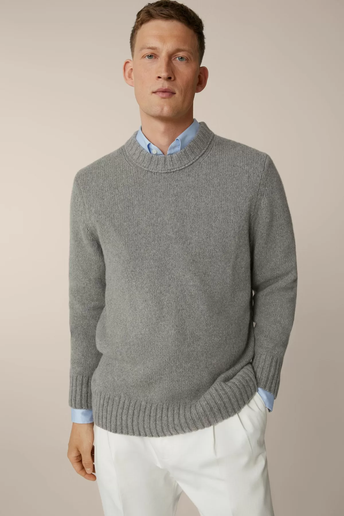 Best Cashmere-Strick-Rundhals-Pullover Ecosio In Herren 100% Cashmere