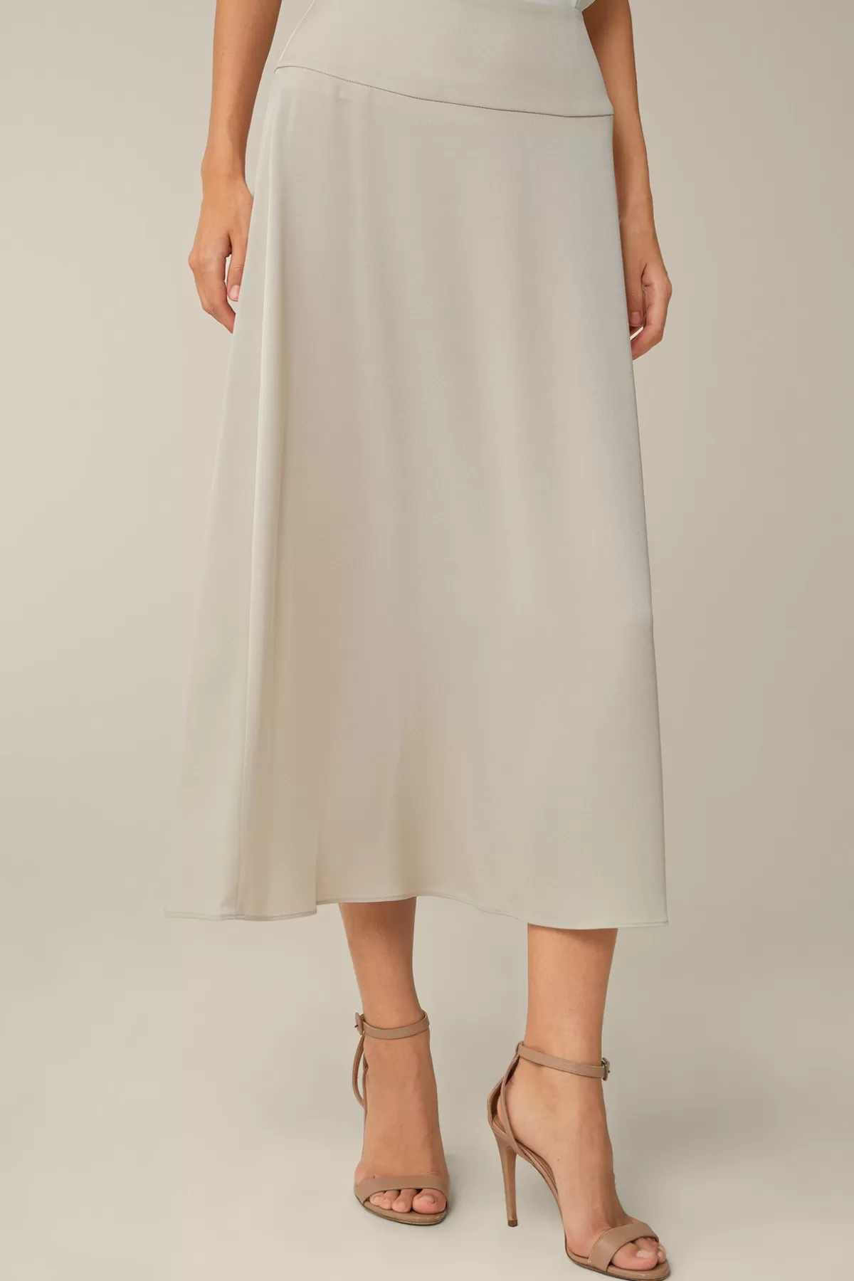 Fashion Crepe-A-Linien-Rock In Midi-Lange In Damen Röcke