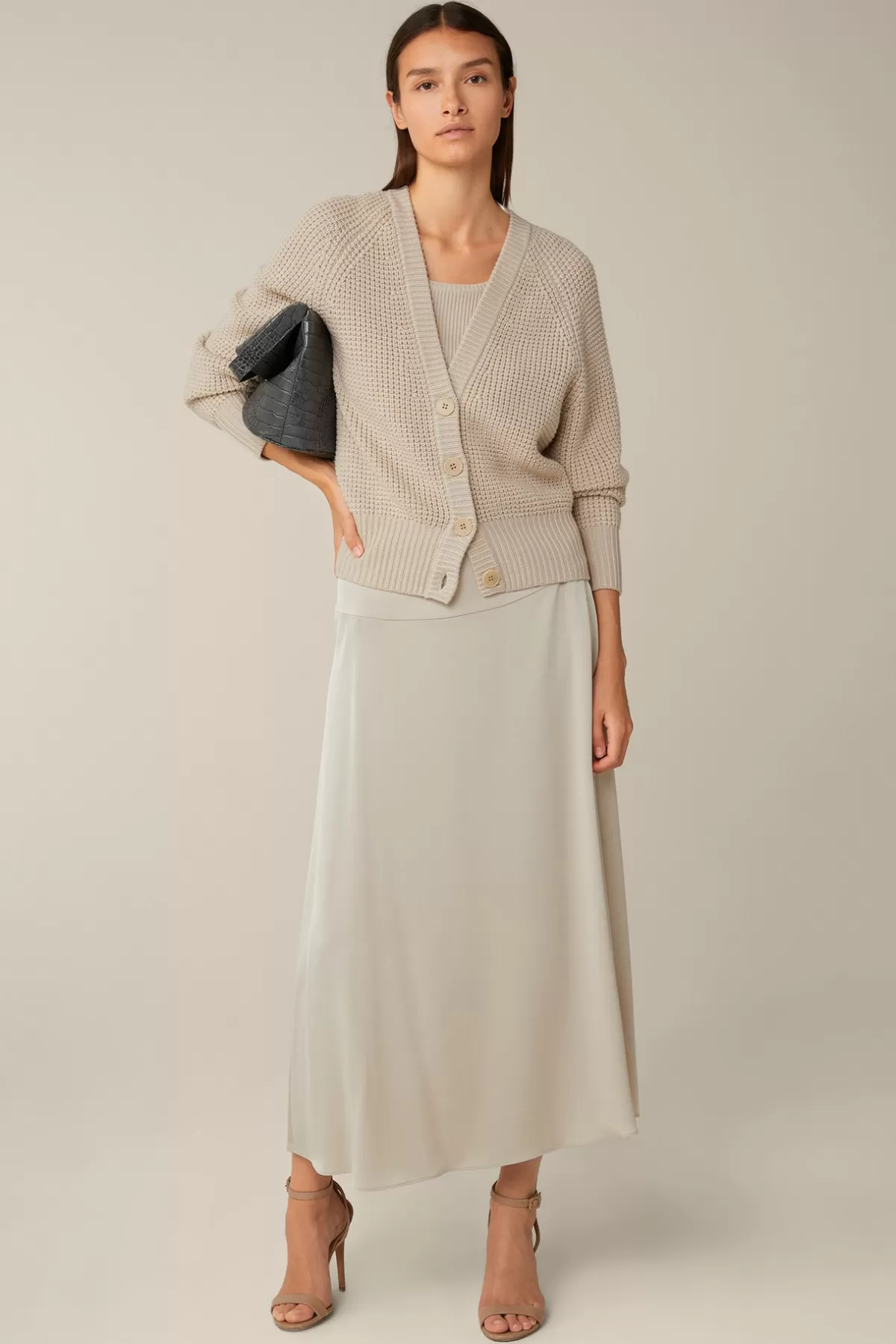 Fashion Crepe-A-Linien-Rock In Midi-Lange In Damen Röcke