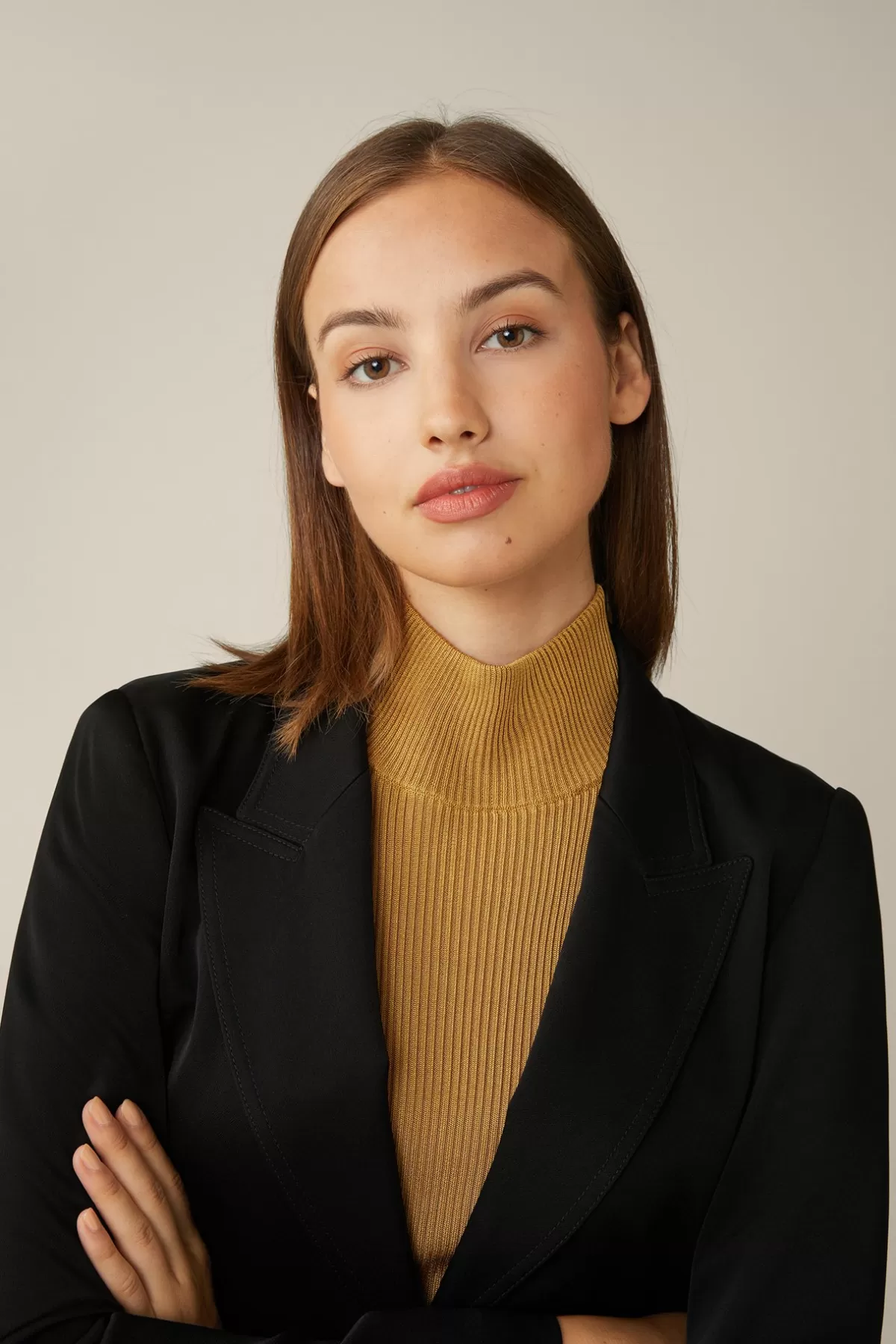 Store Crepe-Blazer Mit Breitem Revers In Damen Blazer