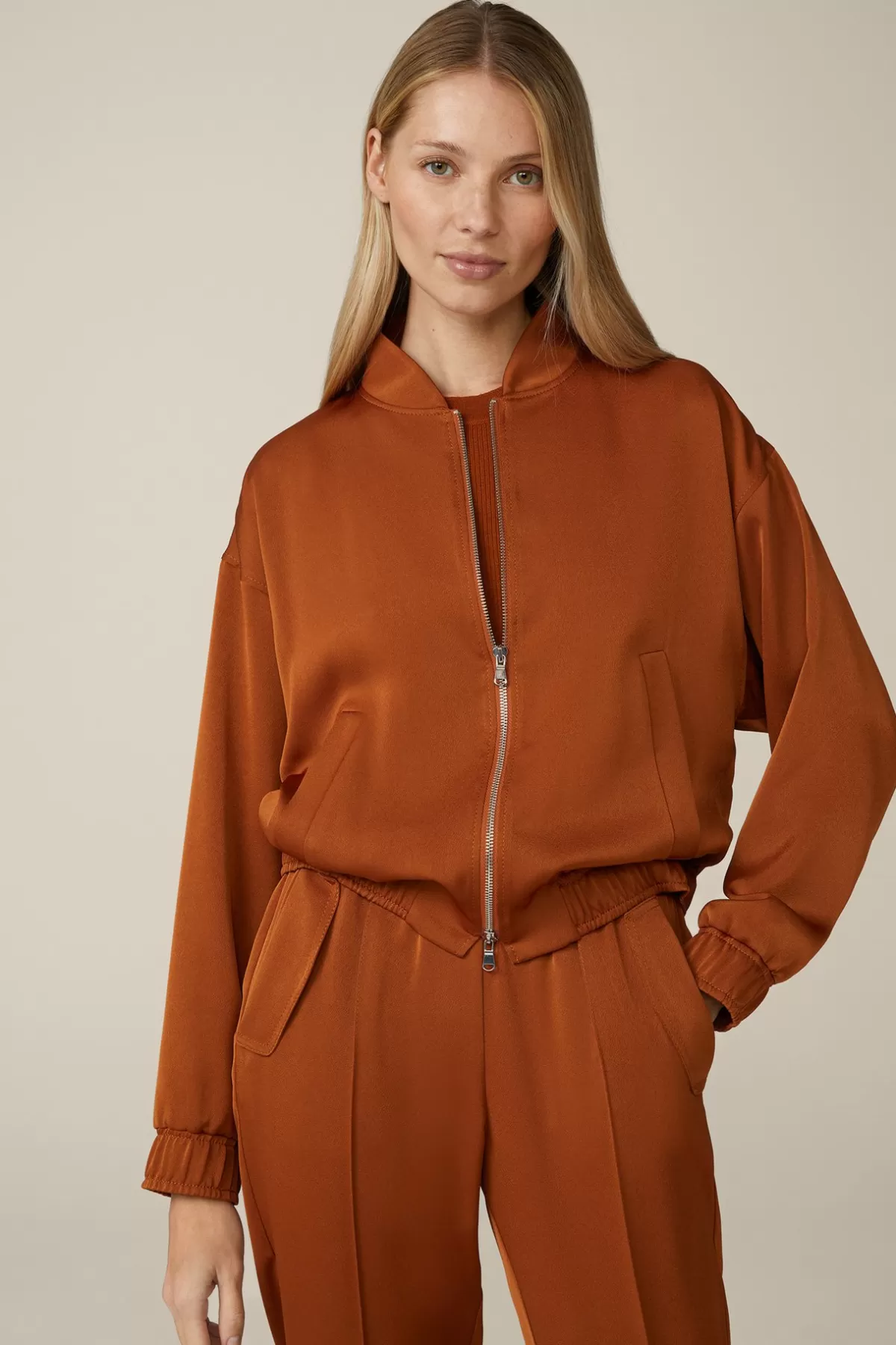 Sale Crepe-Blouson In Damen Blusen & Tops