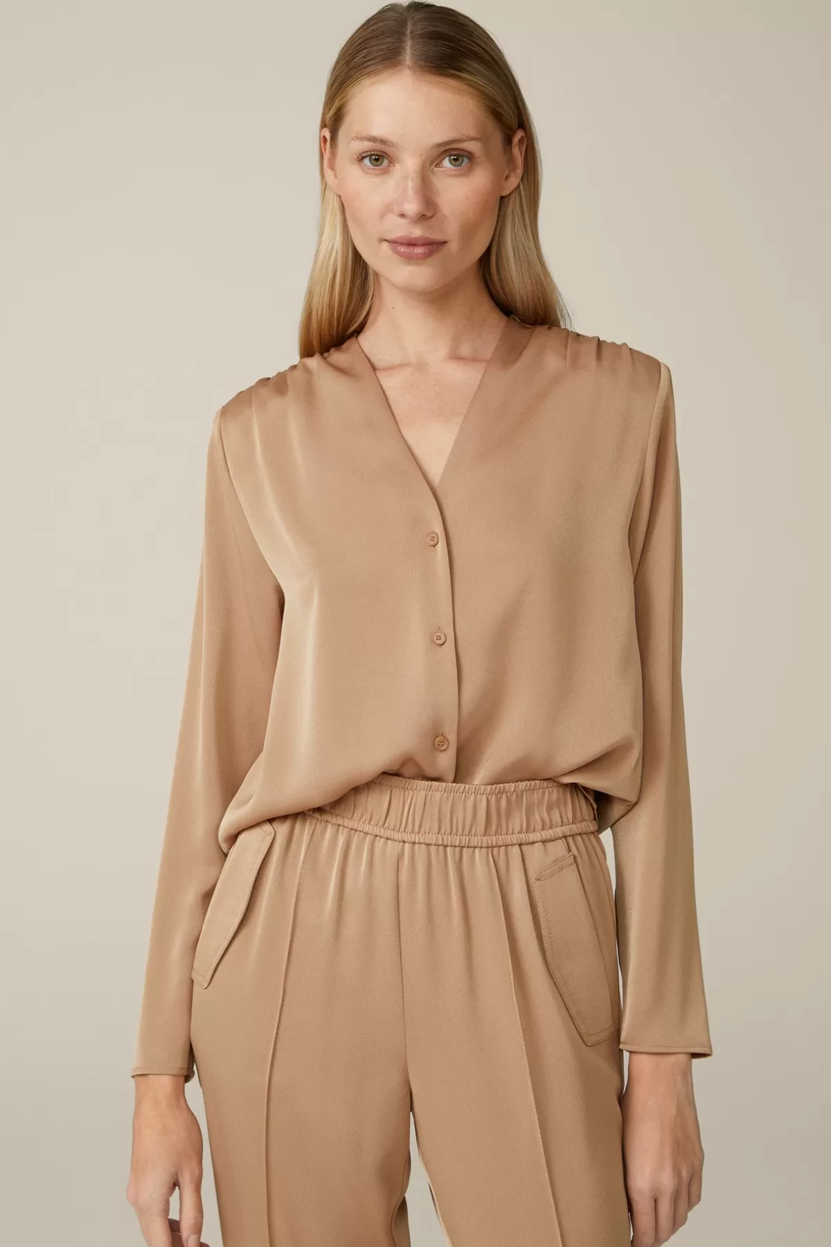 Cheap Crepe-Bluse In Damen Blusen & Tops