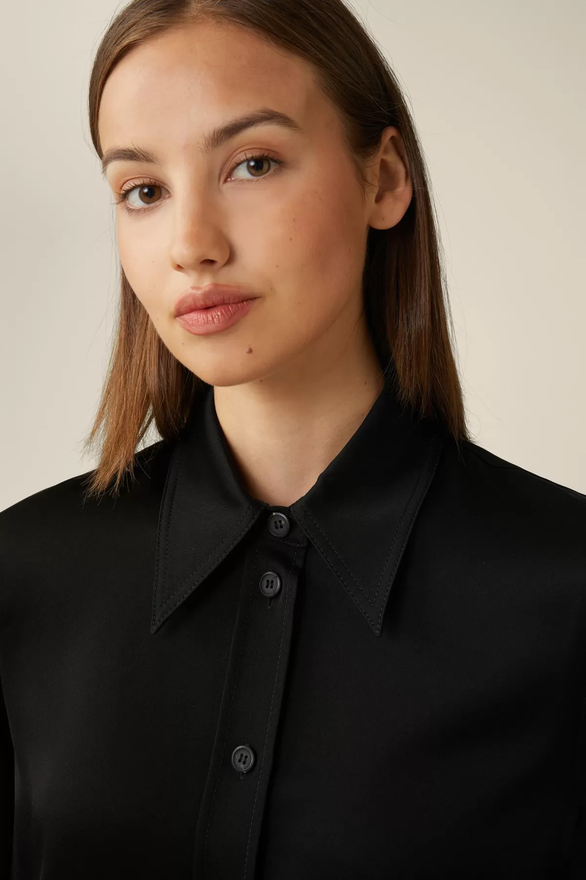 Online Crepe-Hemdbluse In Damen Blusen & Tops