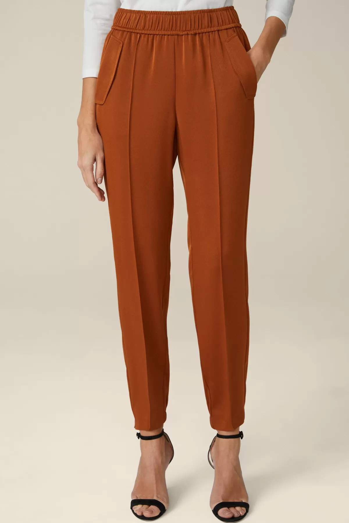 New Crepe-Hose Im Jogger-Stil In Damen Hosen & Jeans