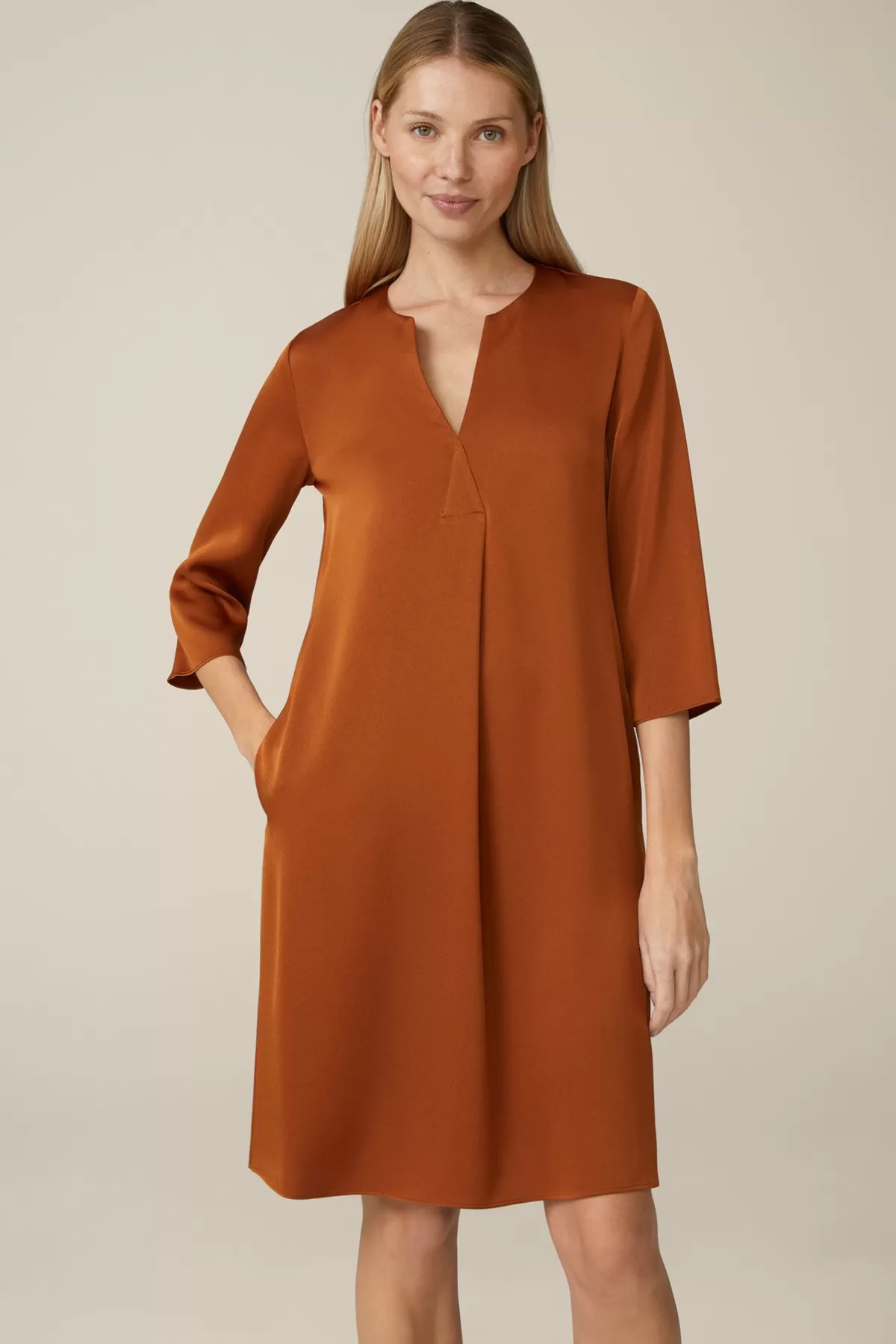 Cheap Crepe-Kleid In A-Linie In Damen Kleider & Overalls