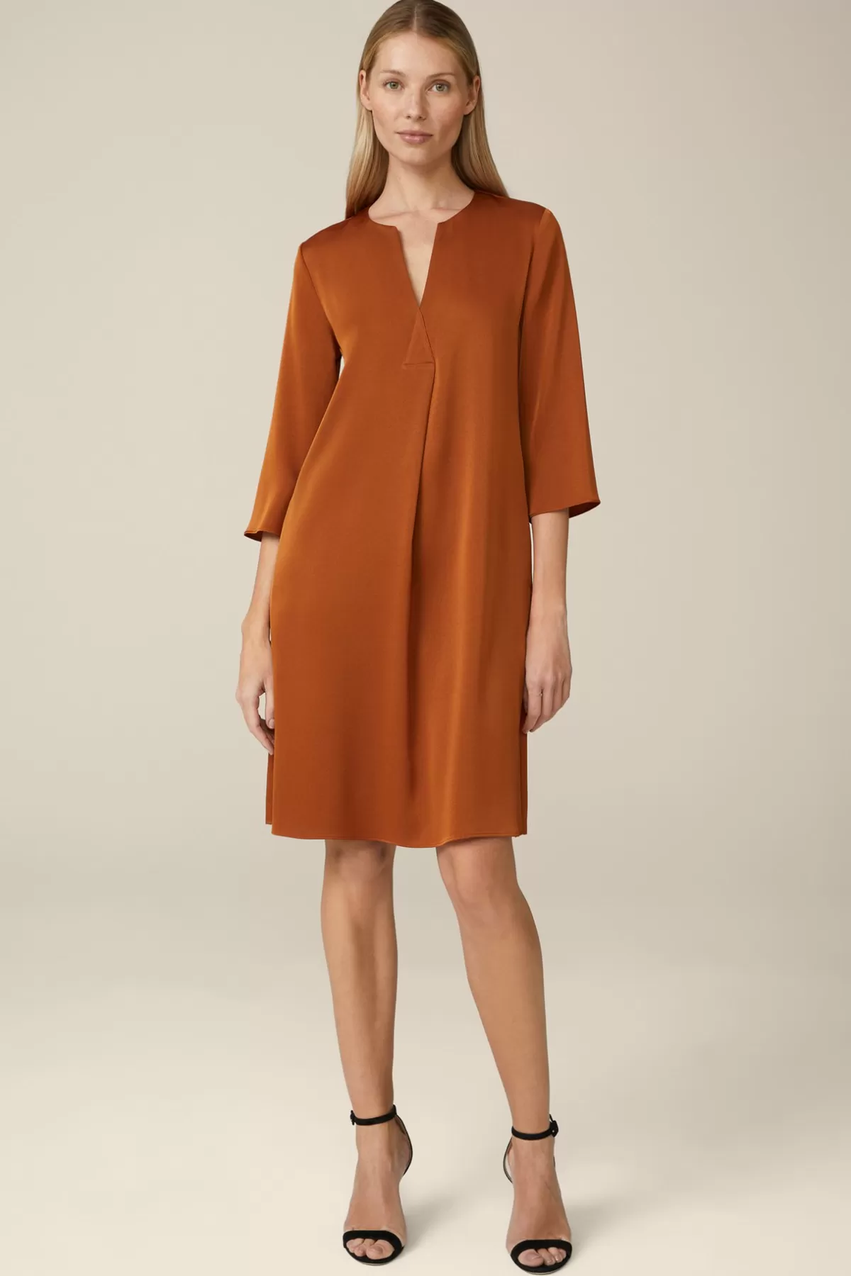 Cheap Crepe-Kleid In A-Linie In Damen Kleider & Overalls