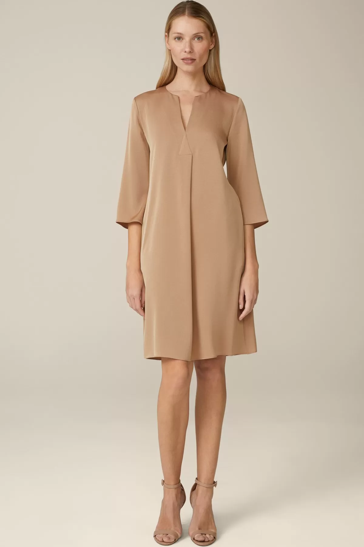 Cheap Crepe-Kleid In A-Linie In Damen Kleider & Overalls
