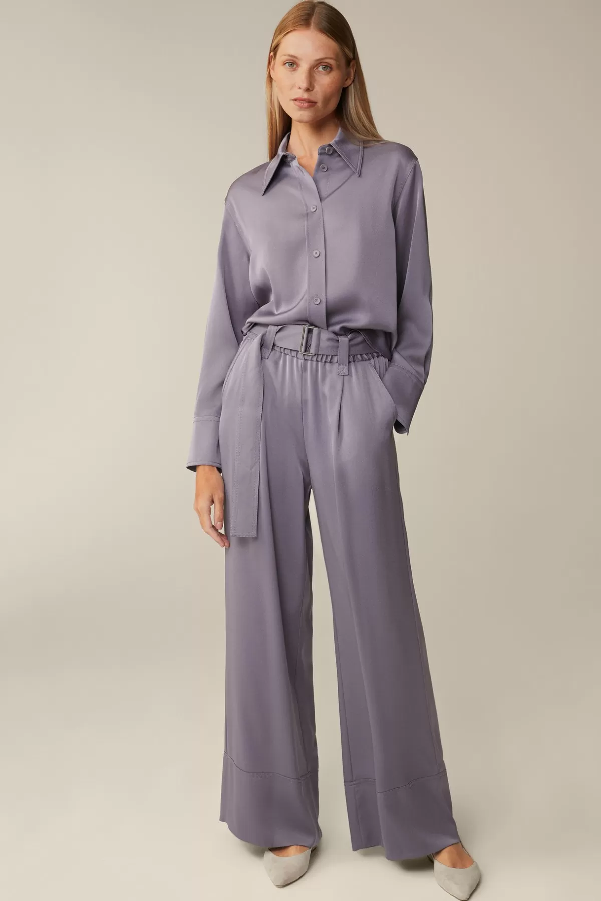 Online Crepe-Langarm-Hemd-Bluse In Damen Blusen & Tops