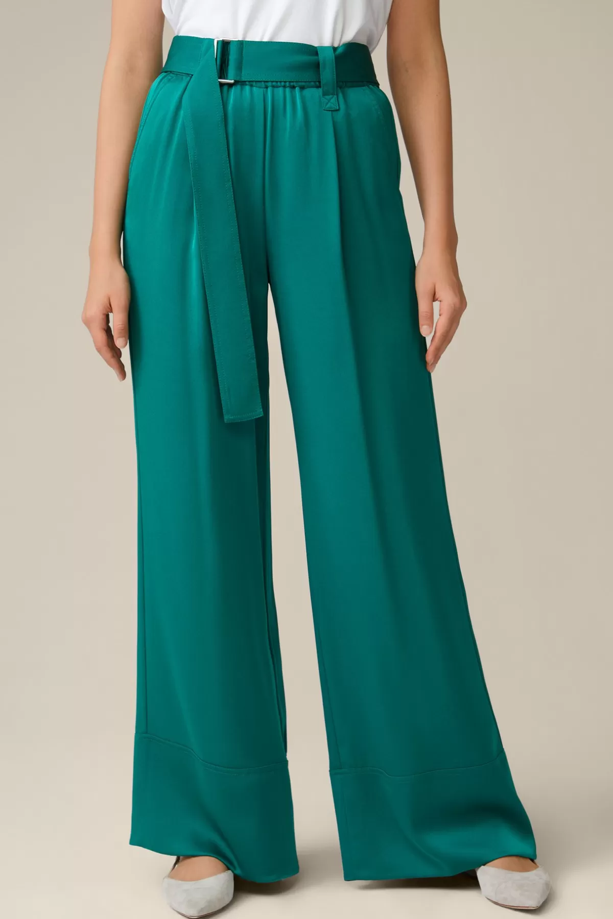 Fashion Crepe-Palazzo-Hose In Damen Hosen & Jeans