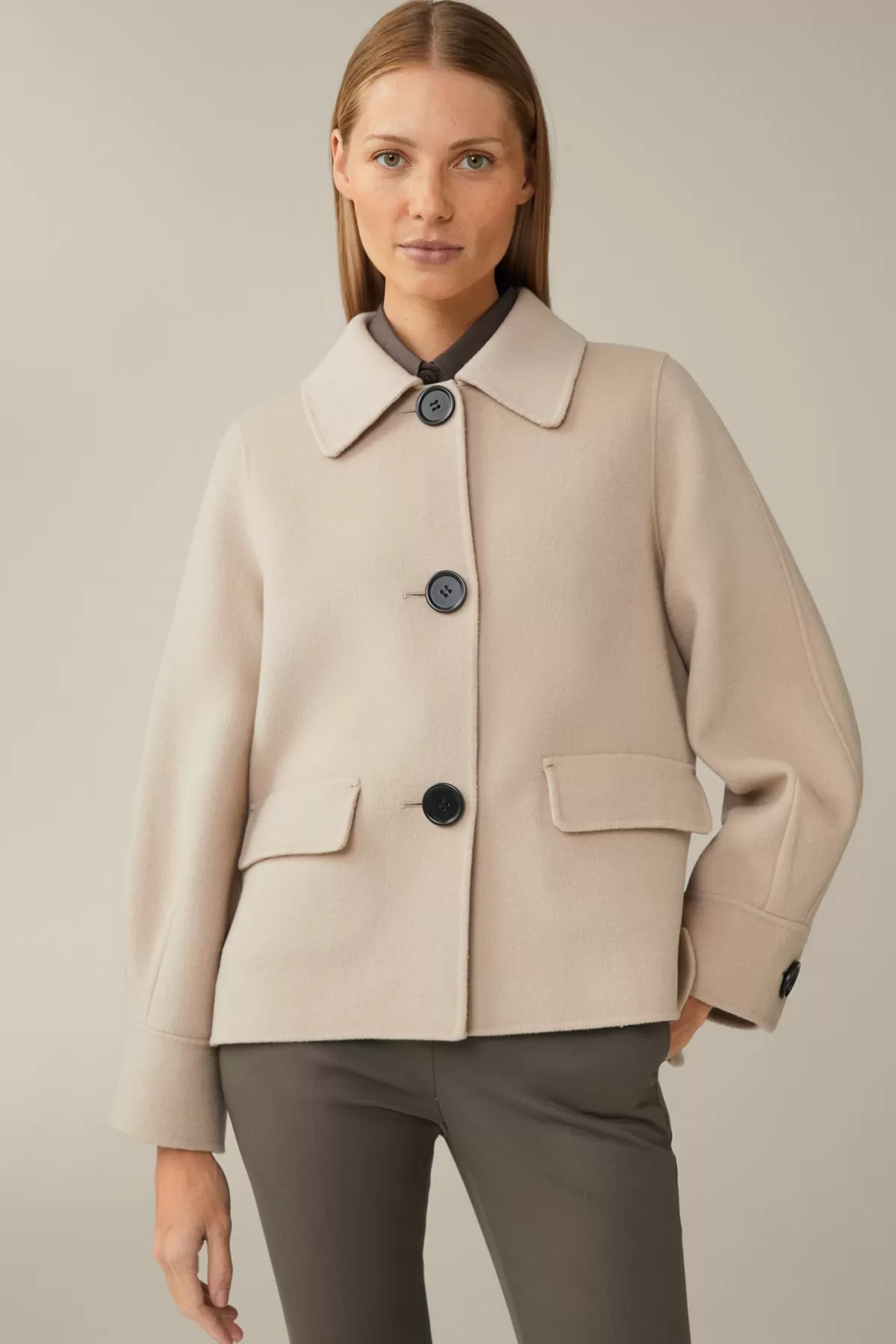 Discount Double-Wollmix-Cape-Jacke Mit Cashmere In Damen Jacken & Mäntel