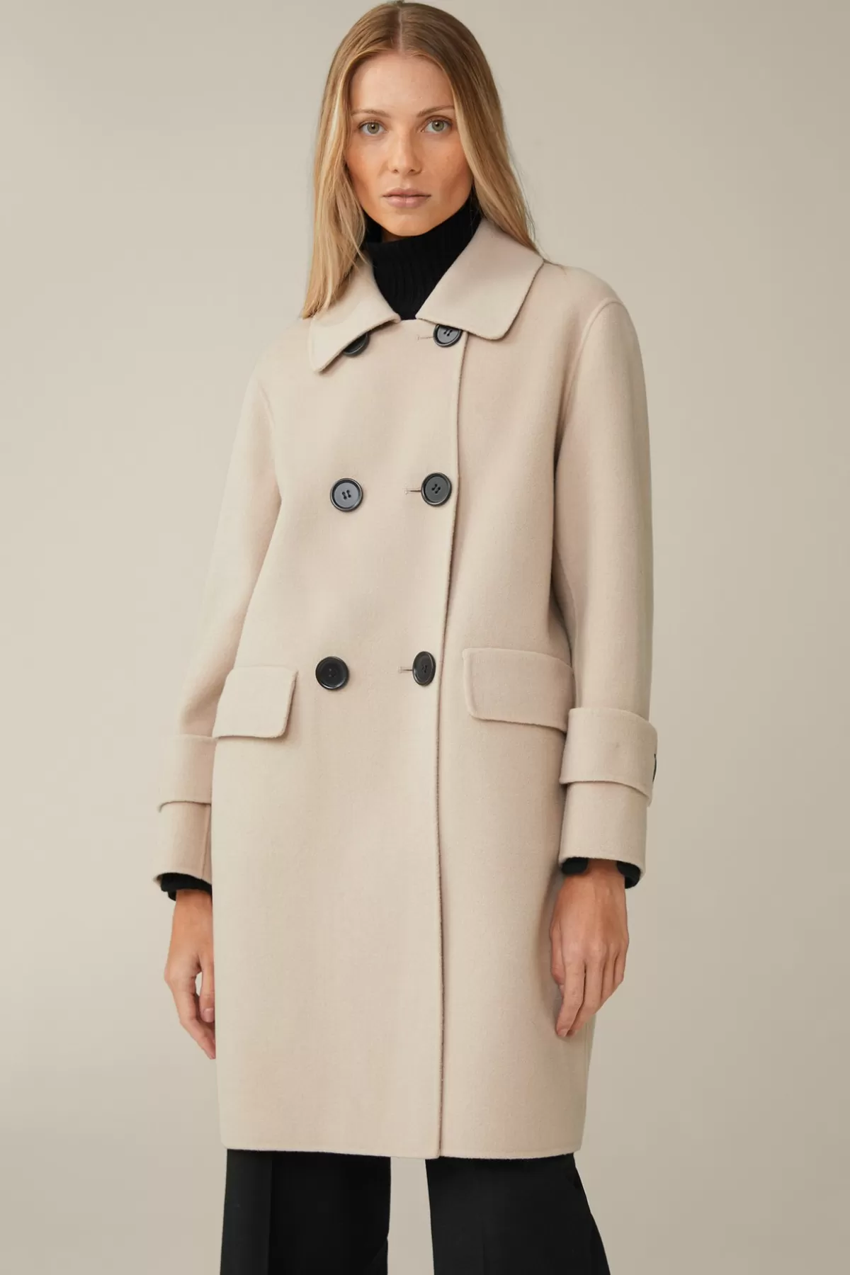 Store Double-Wollmix-Doppelreiher-Mantel Mit Cashmere In Damen Jacken & Mäntel