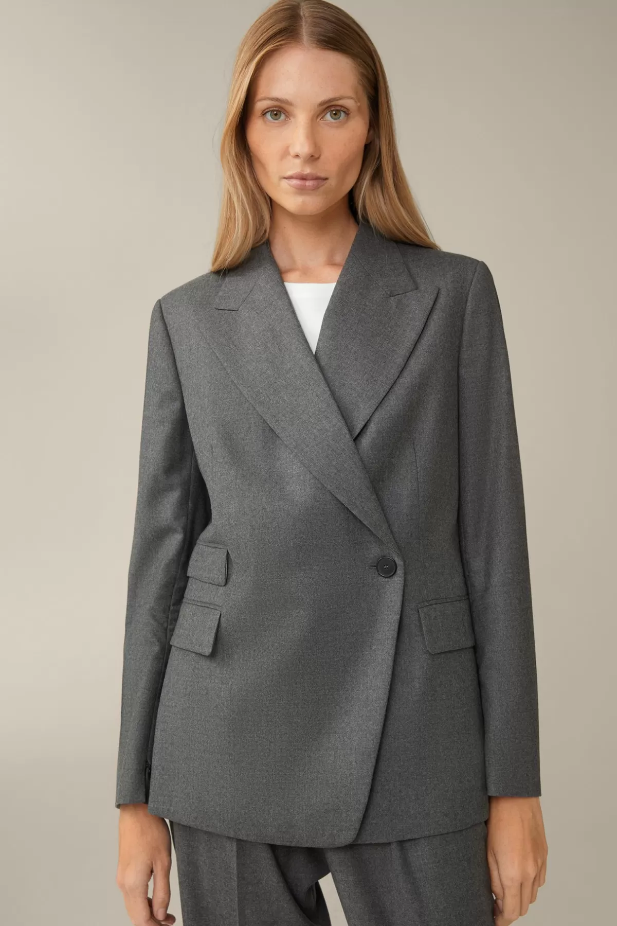 New Flanell-Doppelreiher-Blazer In Damen Blazer