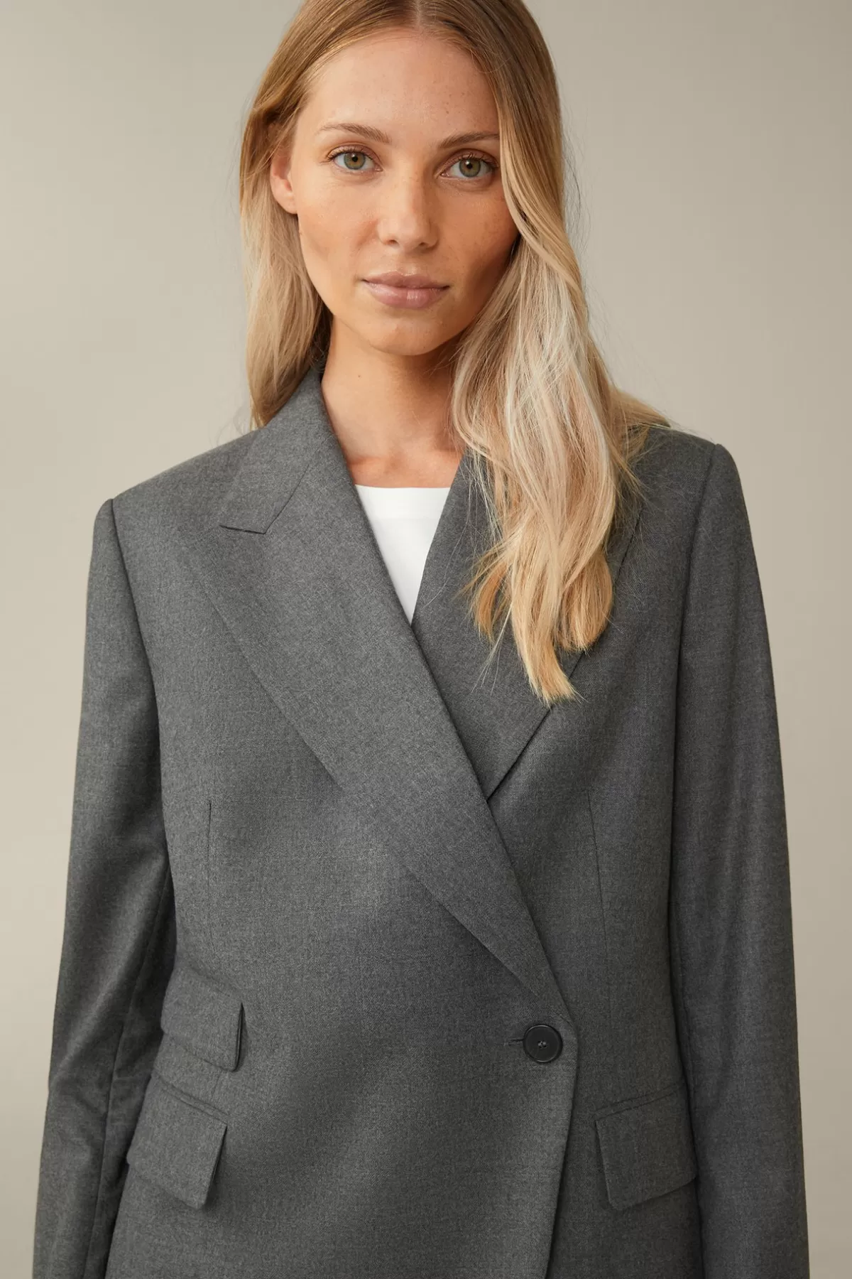 New Flanell-Doppelreiher-Blazer In Damen Blazer