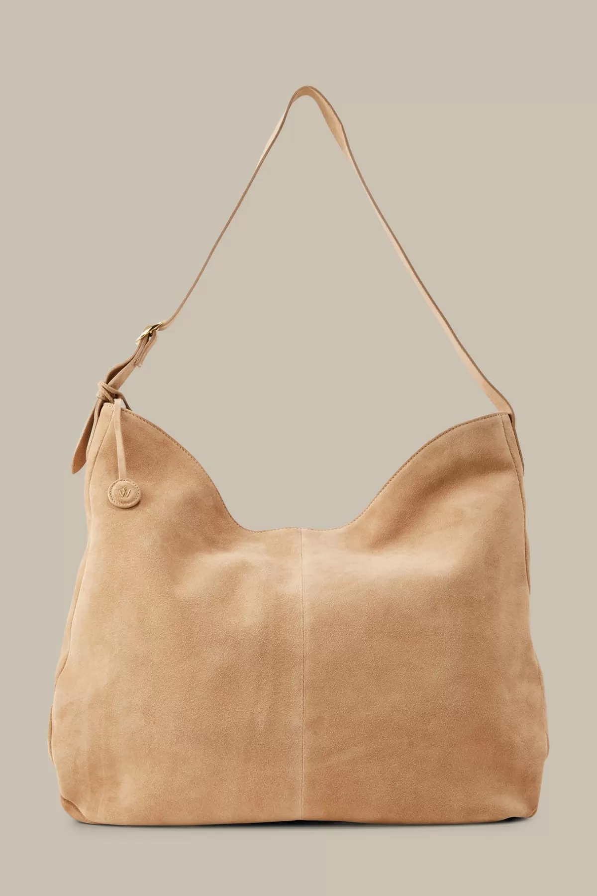 Outlet Hobo-Bag Aus Veloursleder In Damen Taschen