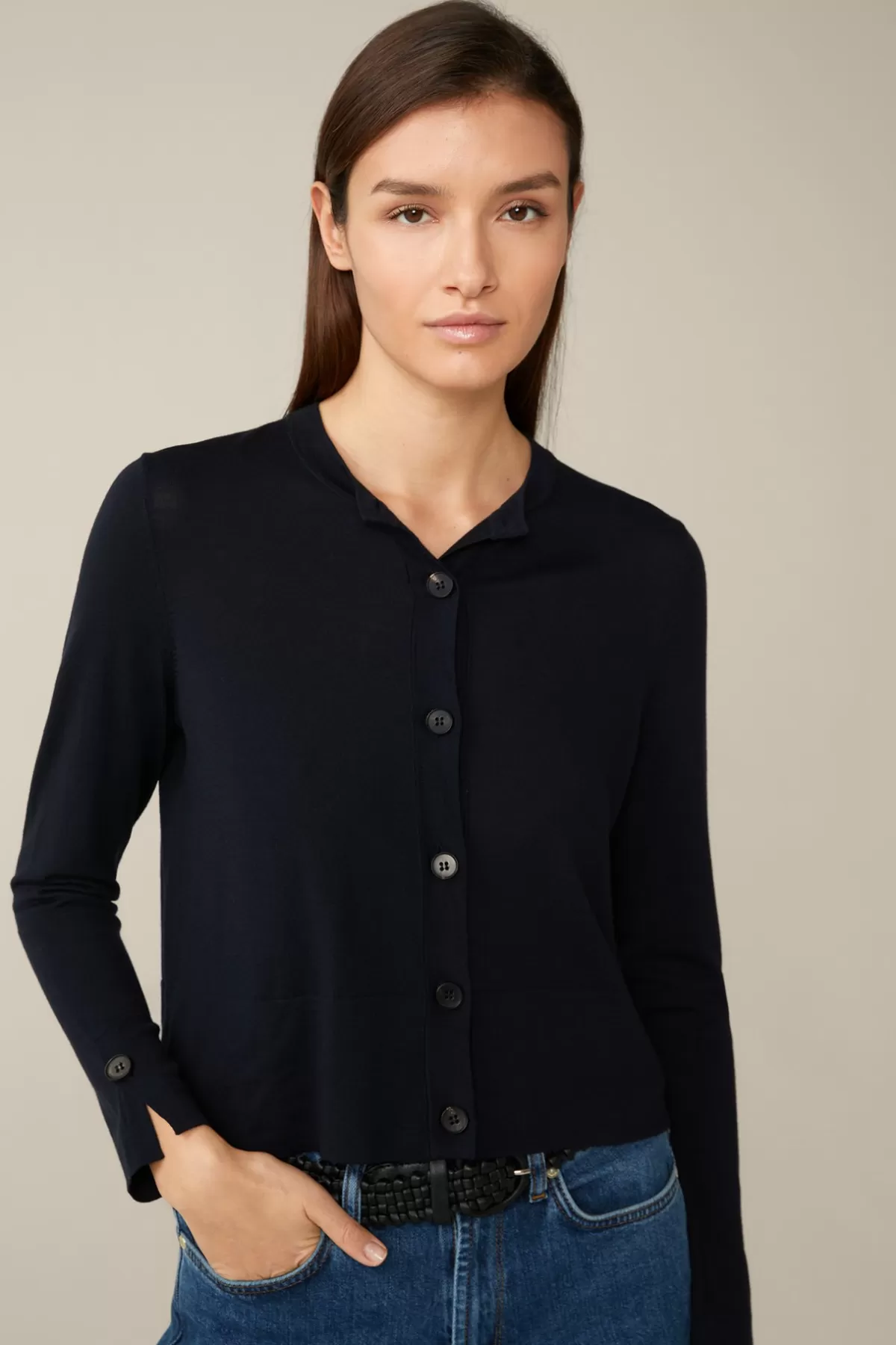 Fashion Merino-Strick-Cardigan In Damen 100% Merino