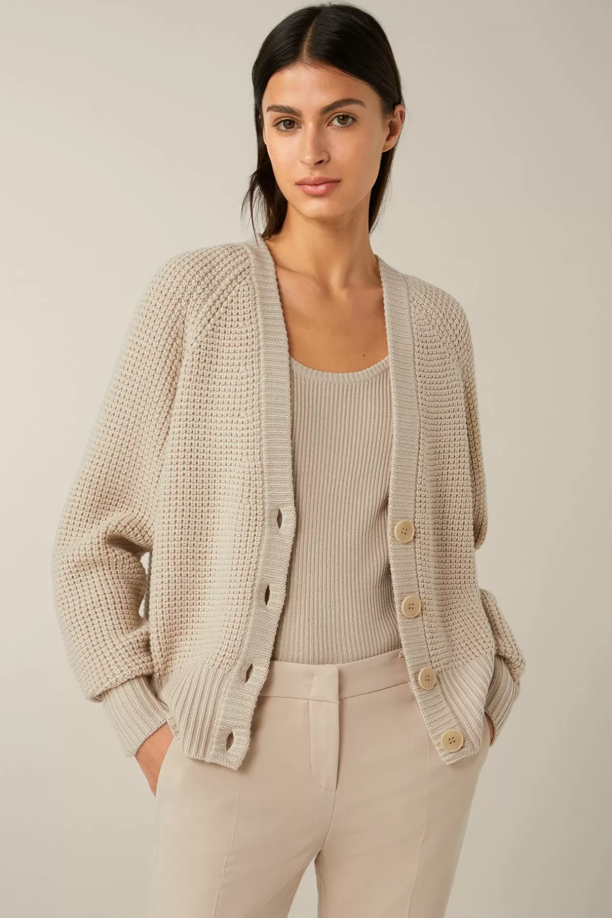 Cheap Merino-Strick-Cardigan In Damen 100% Merino