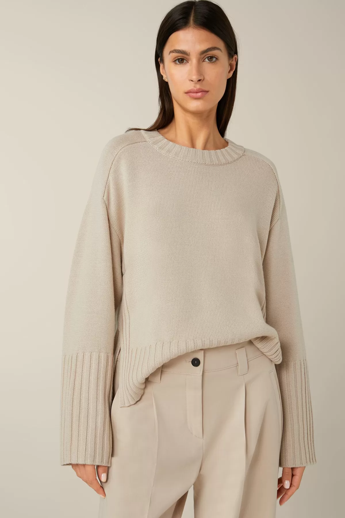 Cheap Merino-Strick-Pullover In Damen 100% Merino