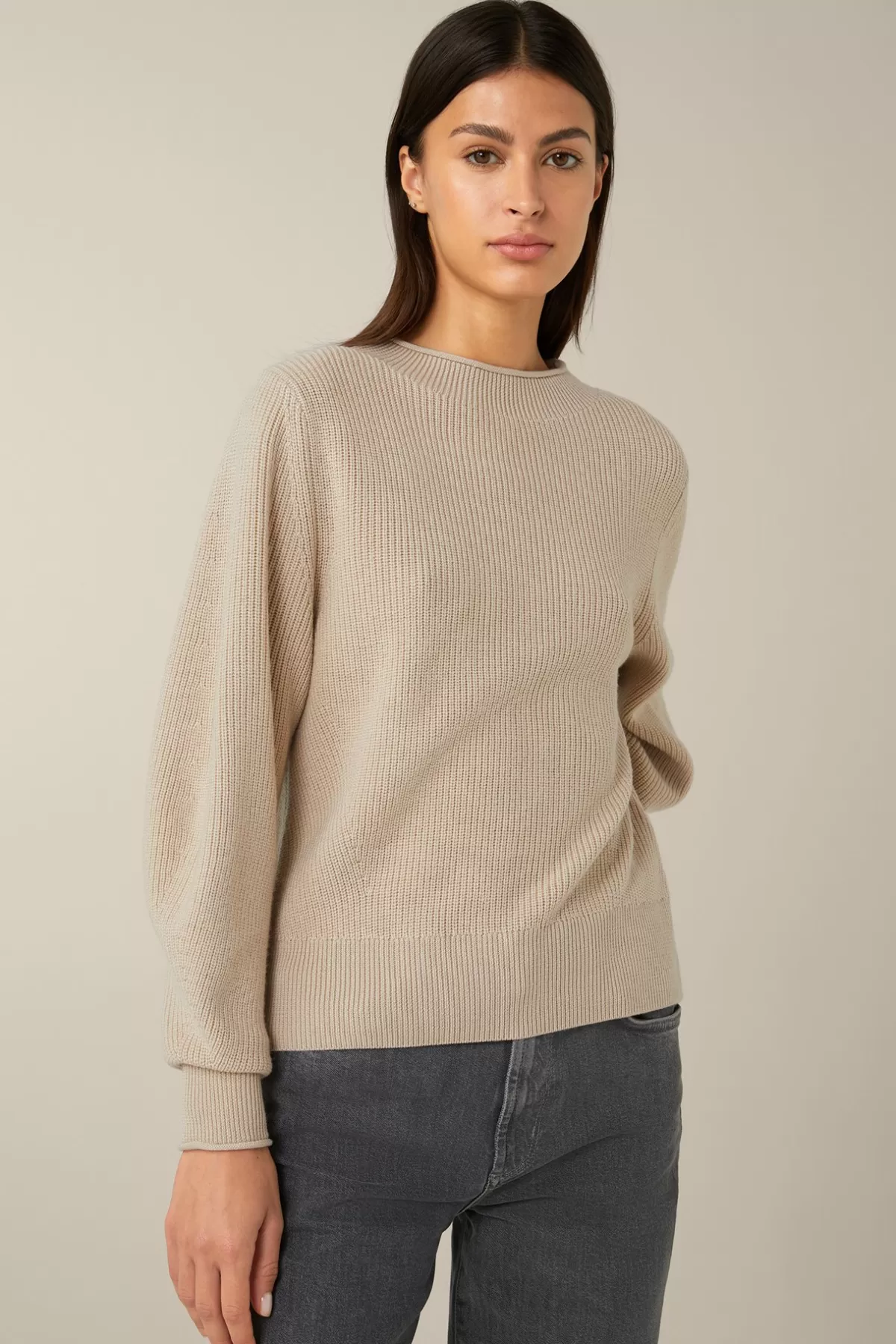 Online Merino-Strick-Pullover Mit Stehkragen In Damen 100% Merino