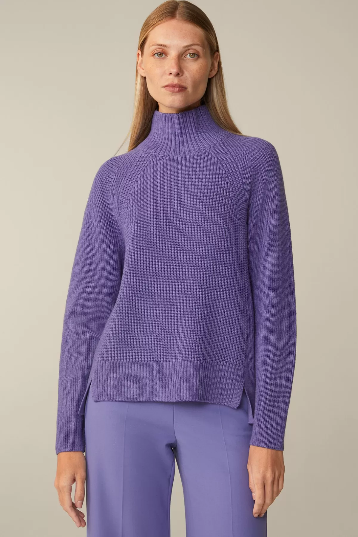 Store Merino-Strick-Rollkragen-Pullover In Damen 100% Merino
