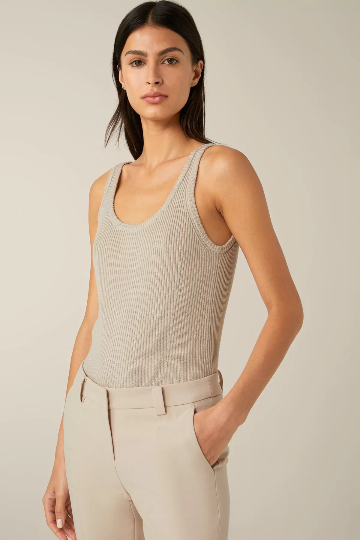 New Merino-Strick-Top In Damen 100% Merino