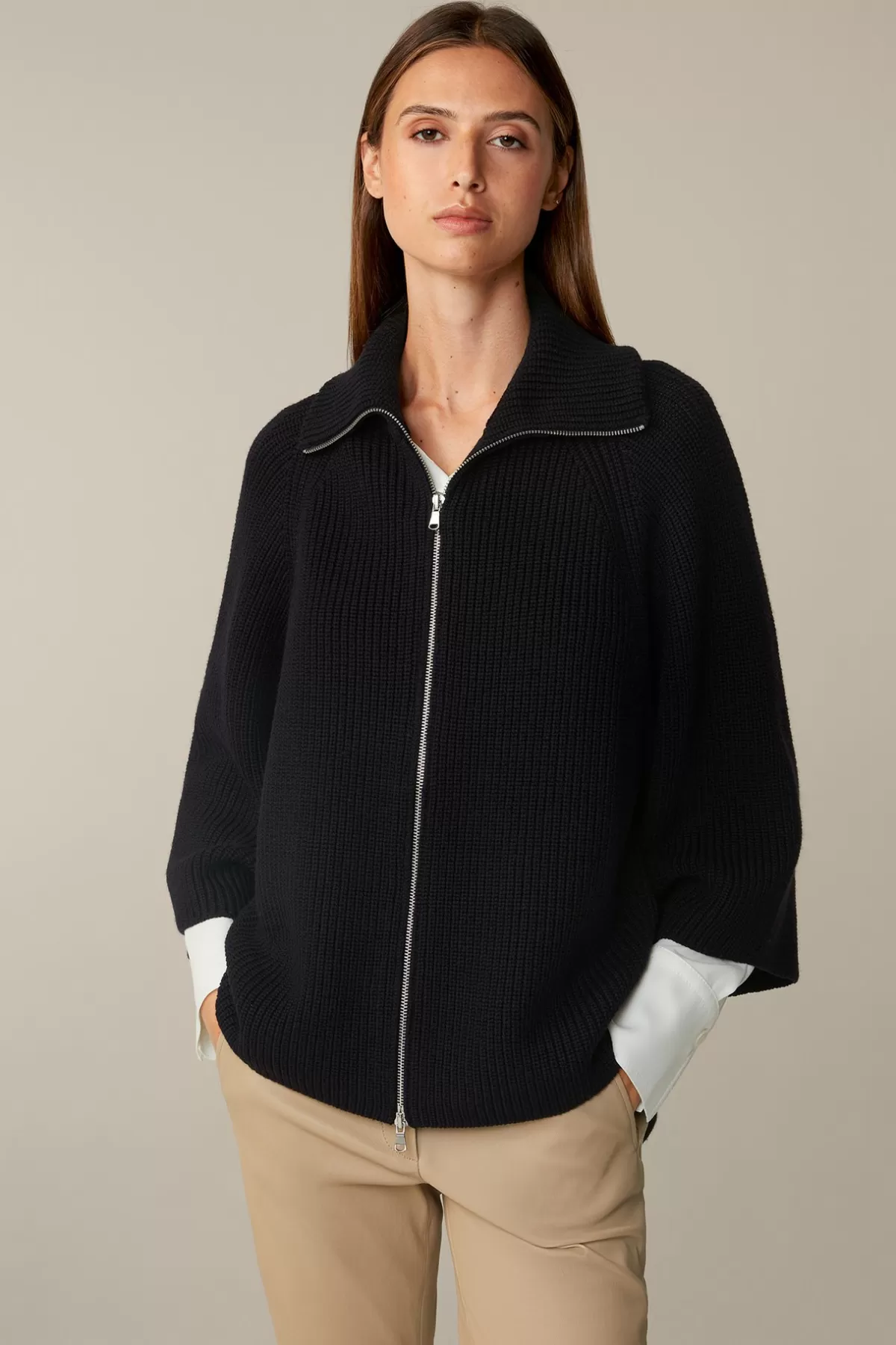 Flash Sale Merino-Strick-Zip-Cardigan In Damen 100% Merino