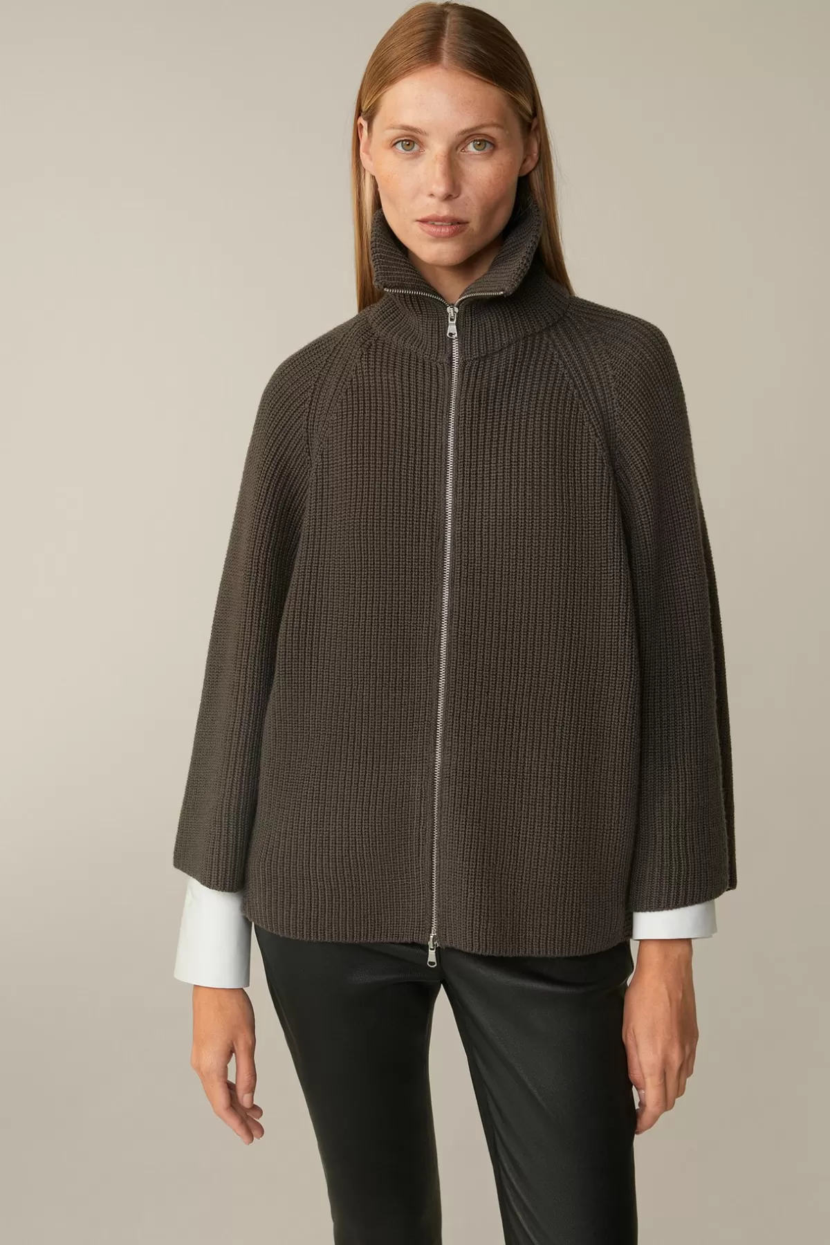 Flash Sale Merino-Strick-Zip-Cardigan In Damen 100% Merino