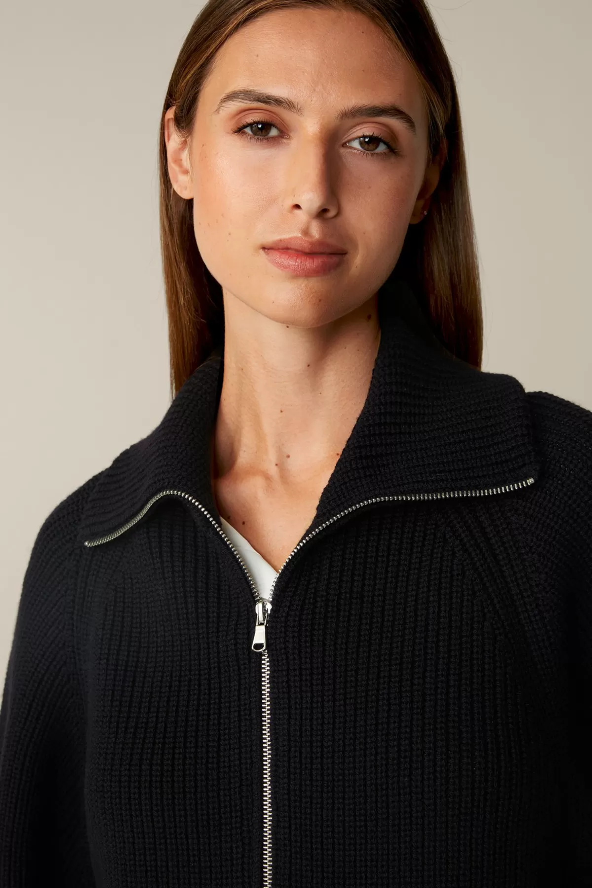 Flash Sale Merino-Strick-Zip-Cardigan In Damen 100% Merino