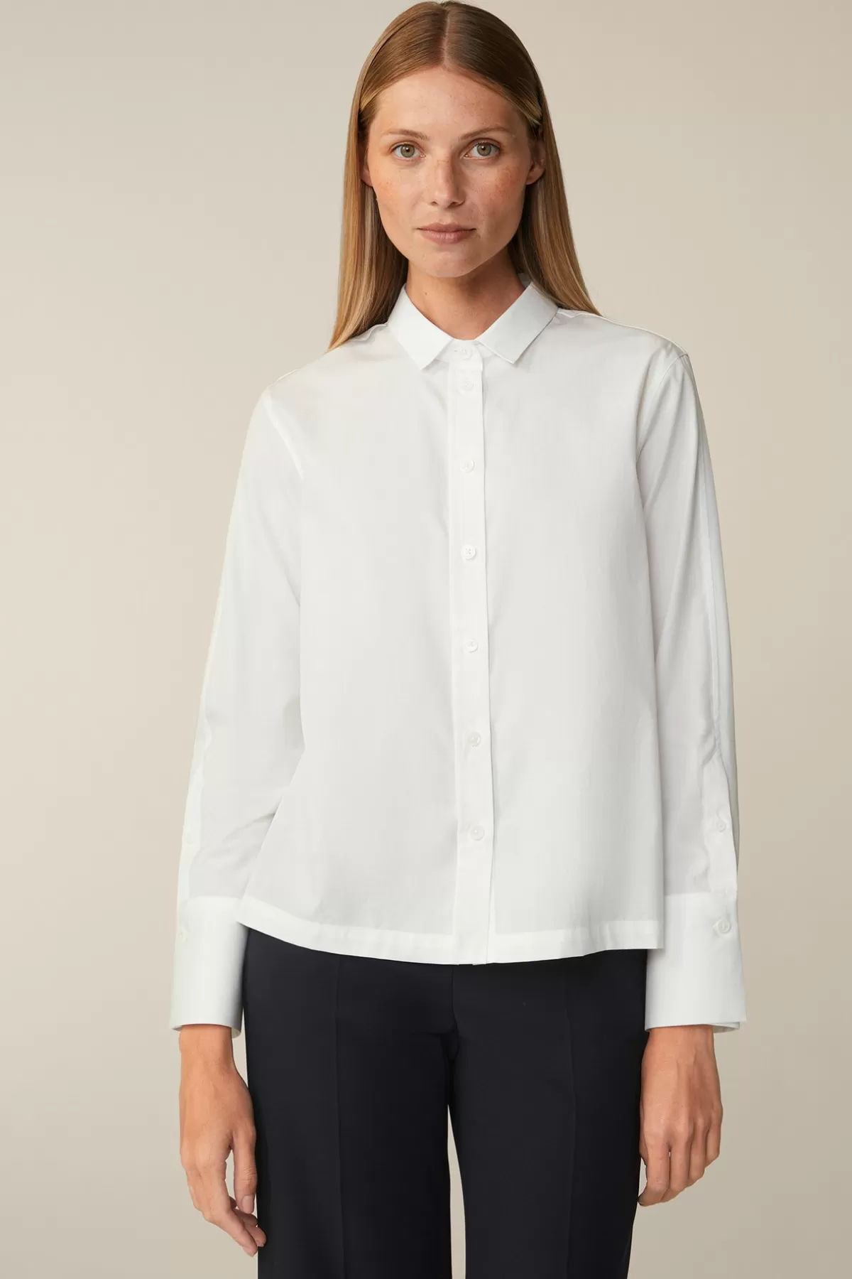 Hot Popeline-Baumwoll-Hemd-Bluse In Damen Blusen & Tops