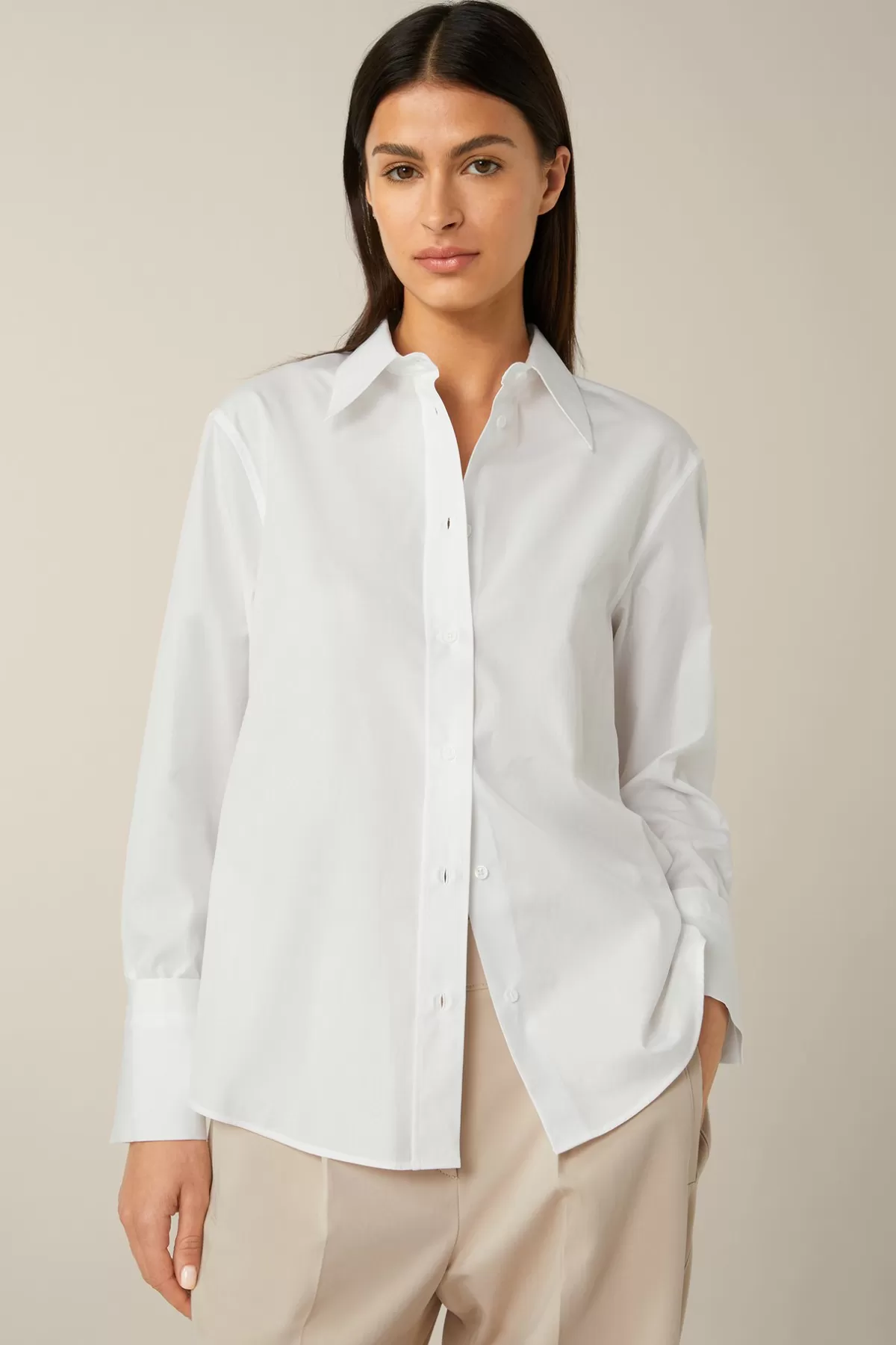 Cheap Popeline-Baumwoll-Hemd-Bluse In Damen Blusen & Tops