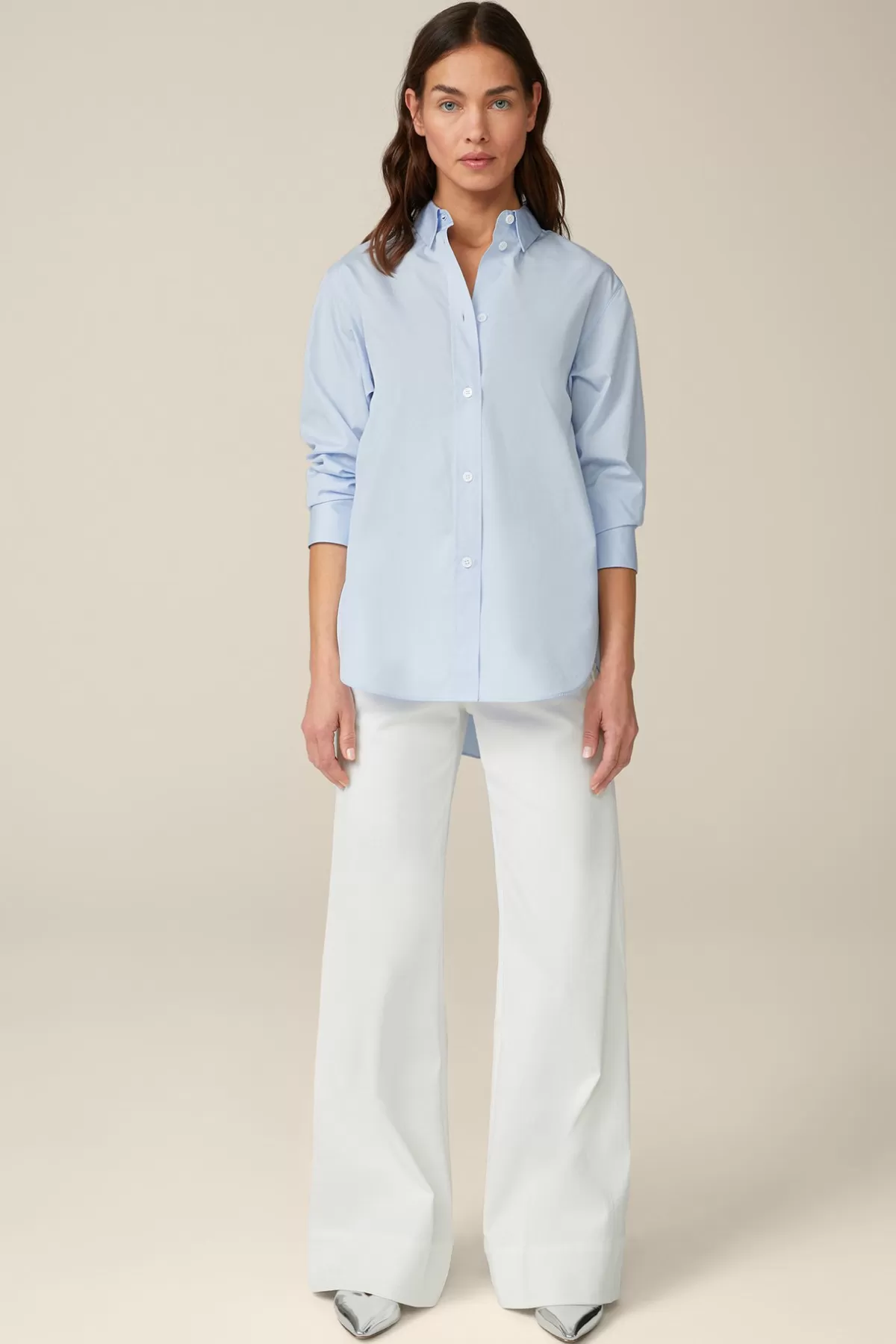 Cheap Popeline-Baumwoll-Hemdbluse In Damen Blusen & Tops