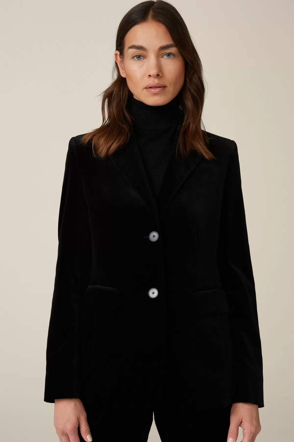 Discount Samt-Blazer In Damen Blazer