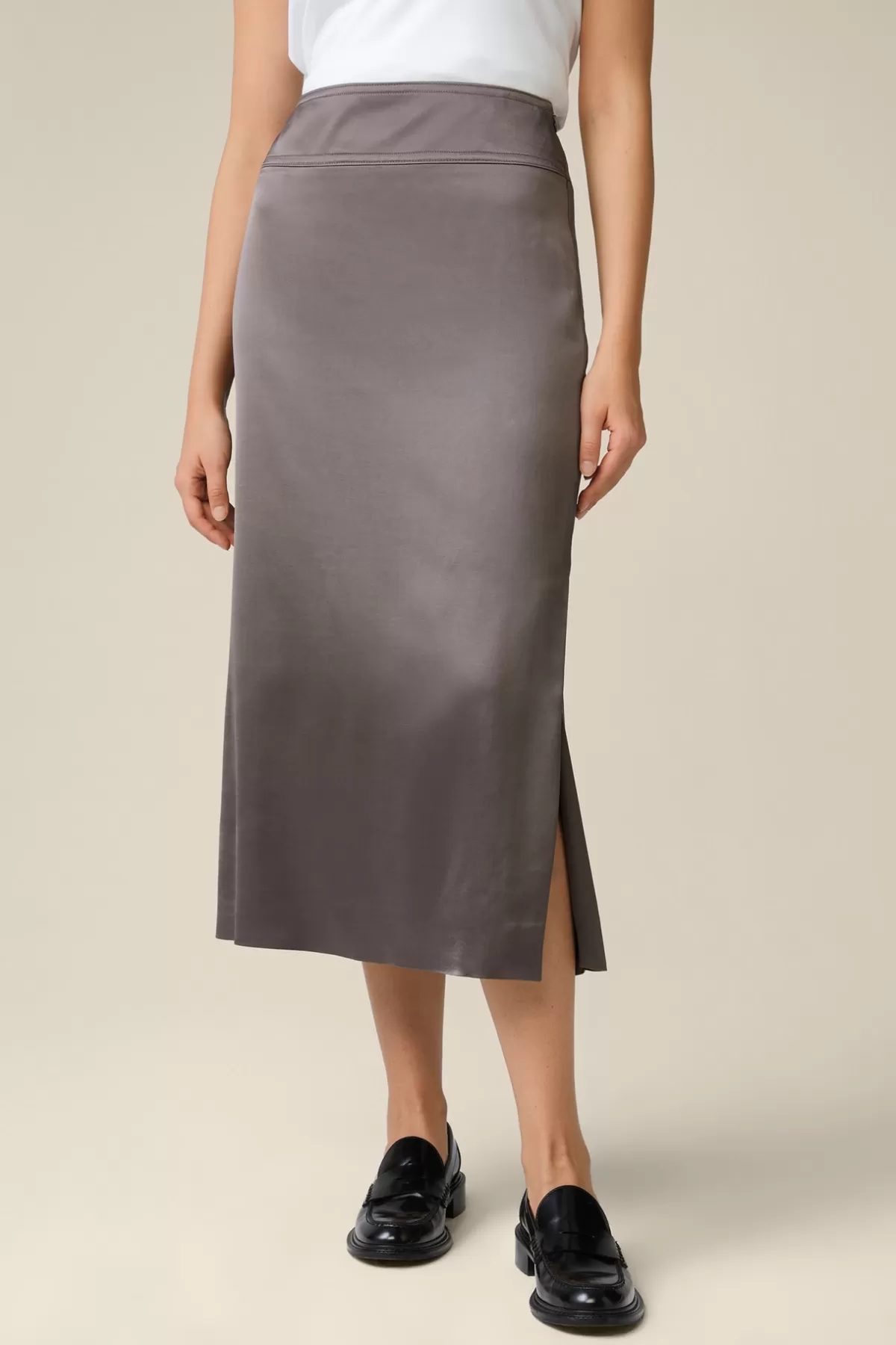 Flash Sale Satin-Midi-Rock In Damen Röcke