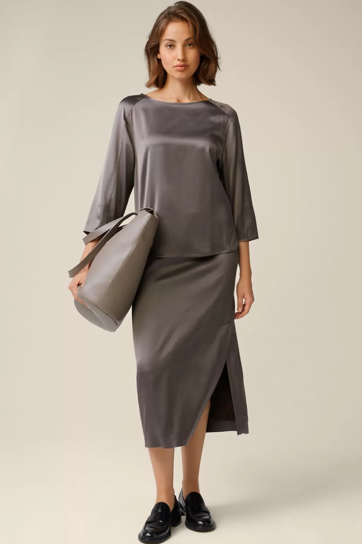 Flash Sale Satin-Midi-Rock In Damen Röcke