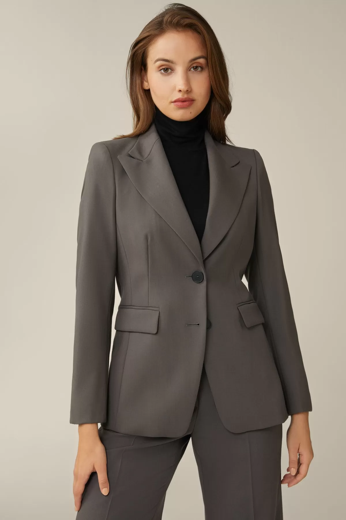 Store Schurwoll-Blazer In Taupe Damen Blazer