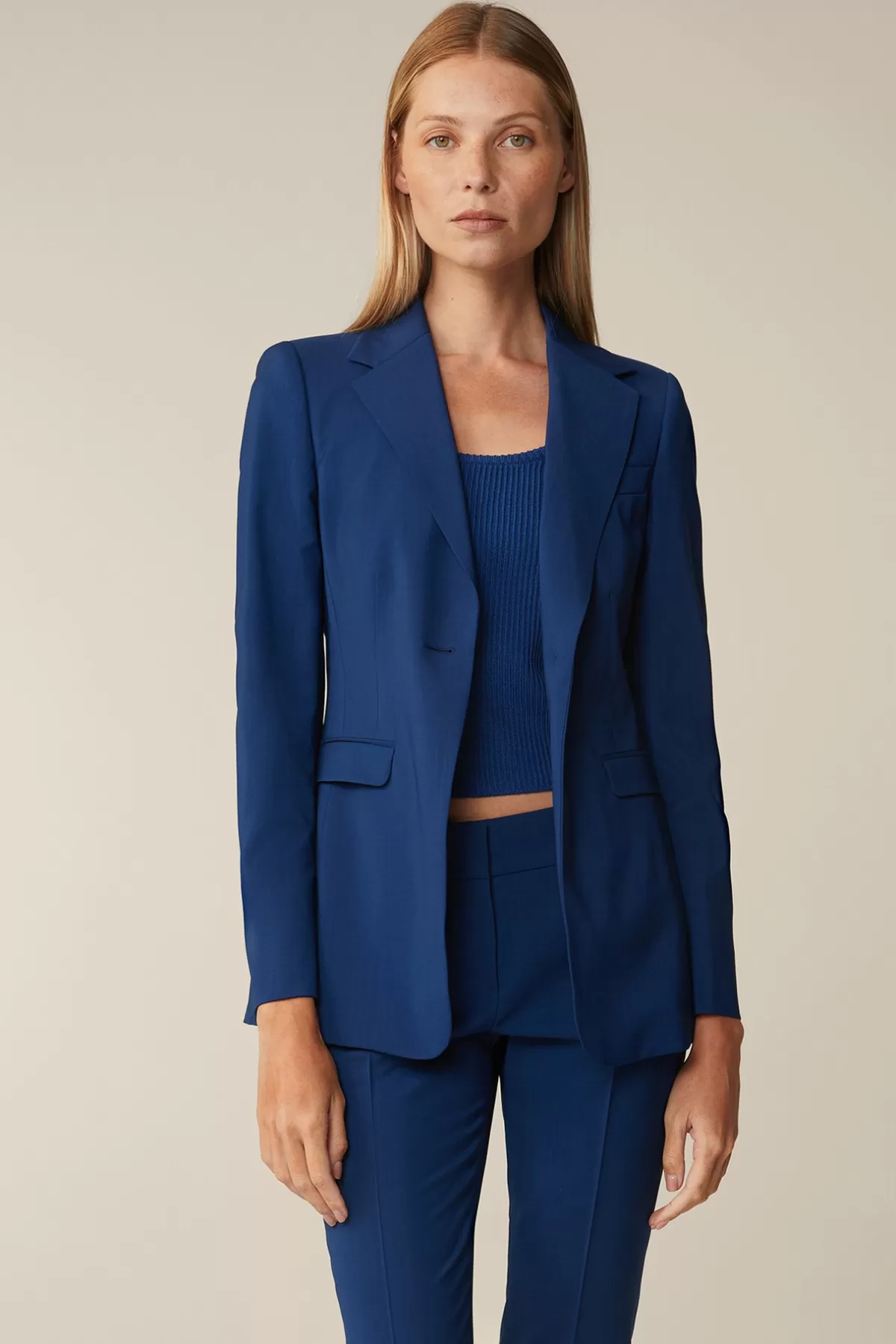 Flash Sale Schurwoll-Blazer Mit Pagodenschulter In Damen Blazer