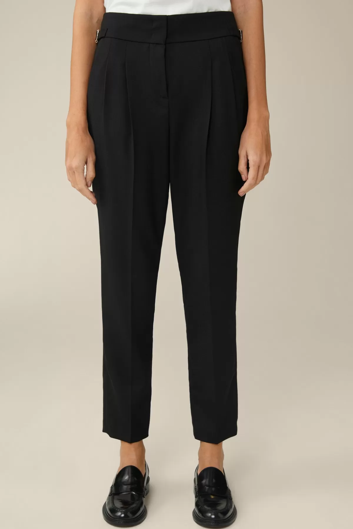 Discount Schurwoll-Bundfalten-Hose In Damen Hosen & Jeans