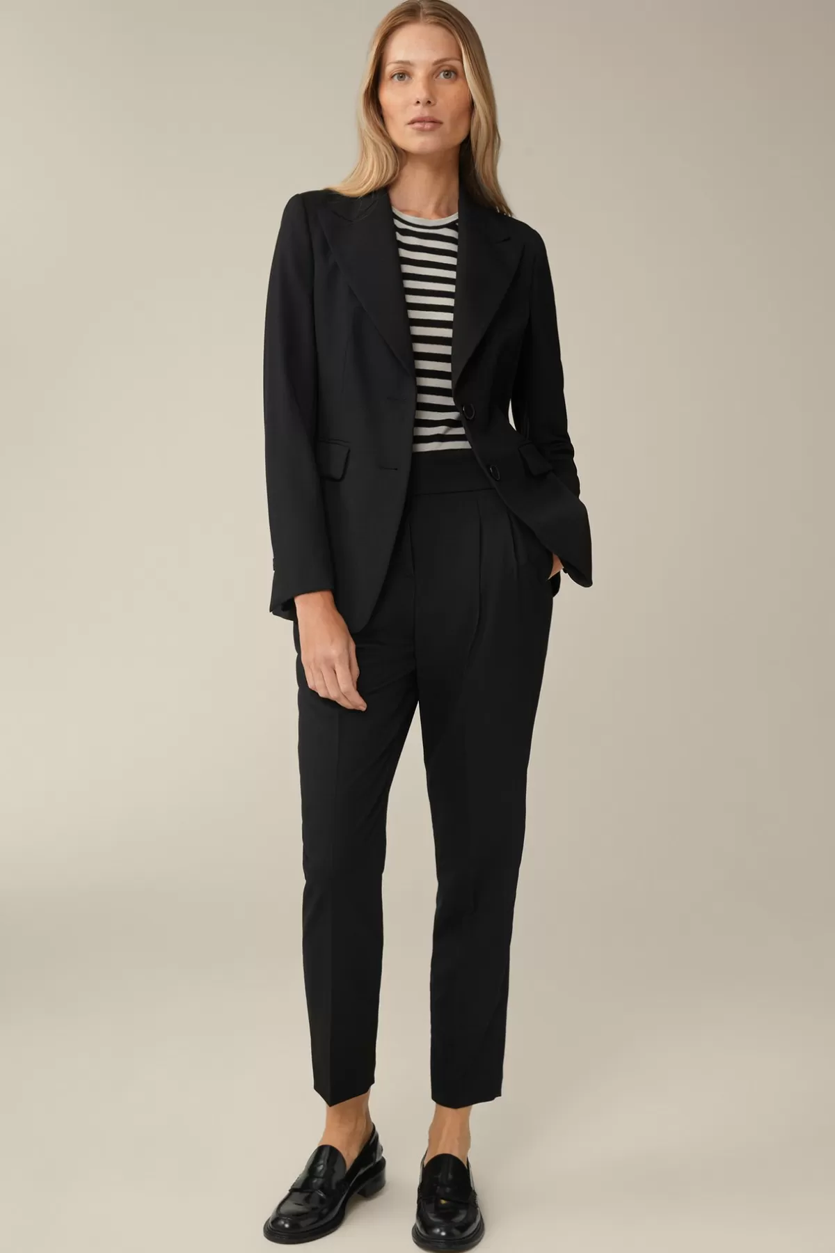 Discount Schurwoll-Bundfalten-Hose In Damen Hosen & Jeans