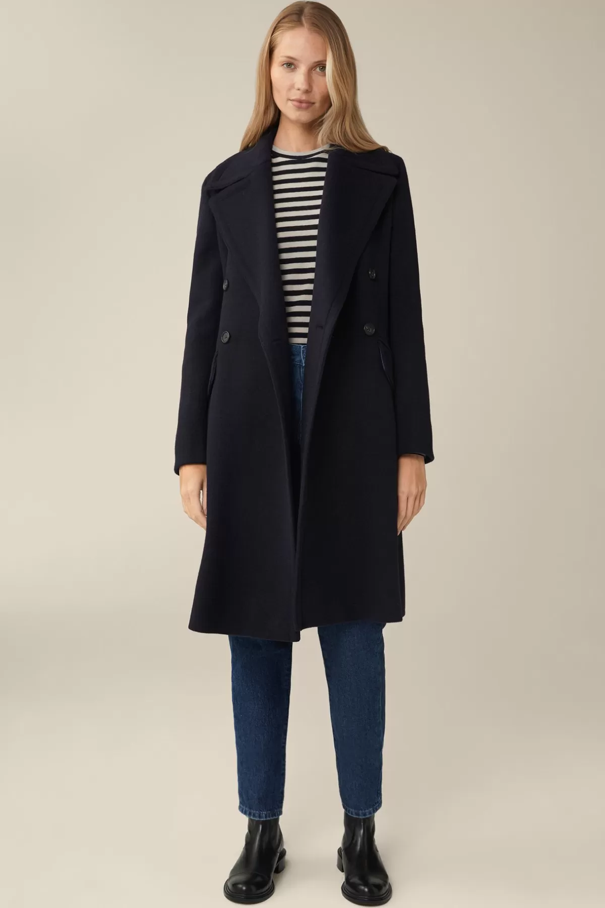 Shop Schurwoll-Caban-Mantel Mit Cashmere In Damen Jacken & Mäntel