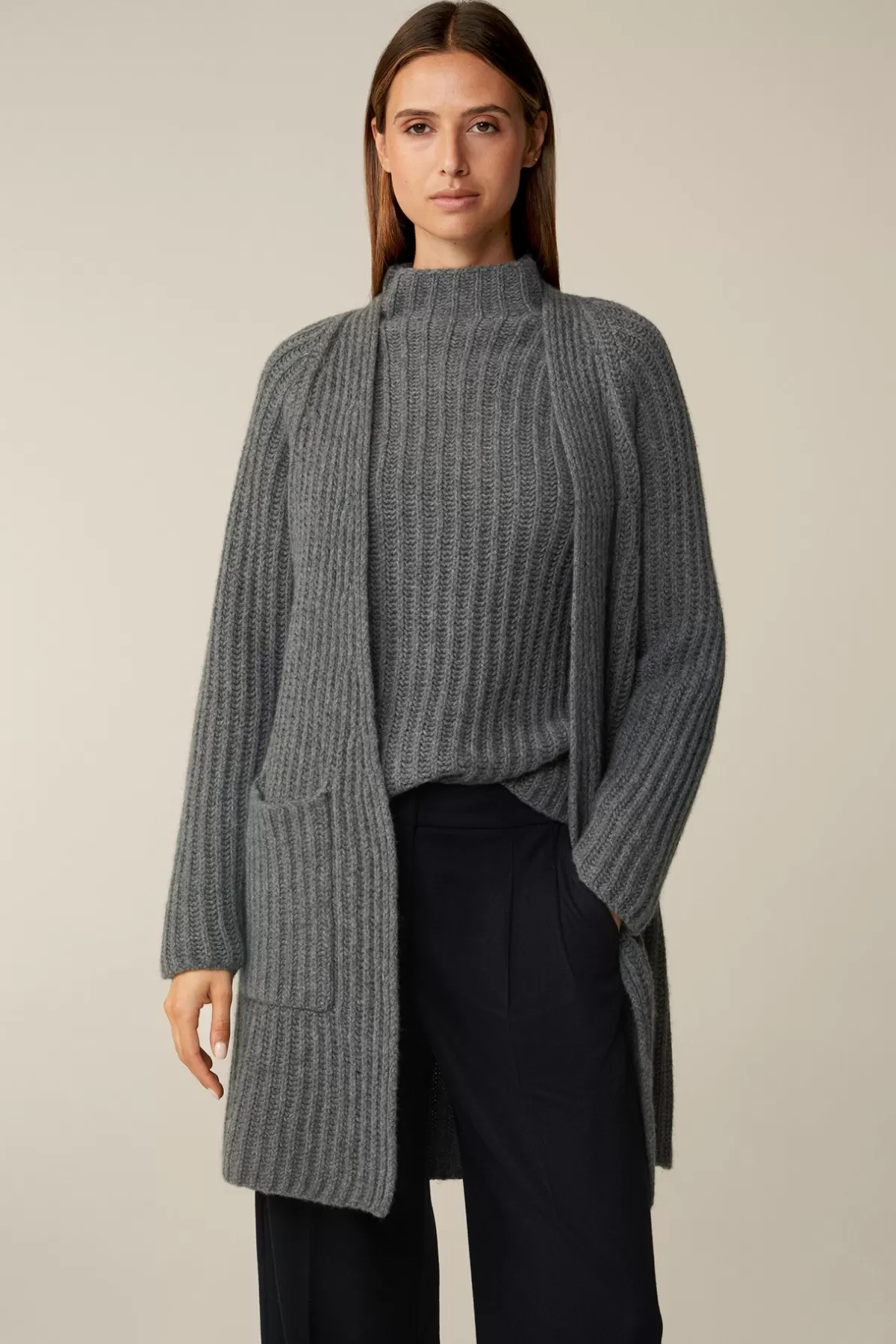 Store Schurwoll-Cashmeremix-Cardigan In Damen Strick